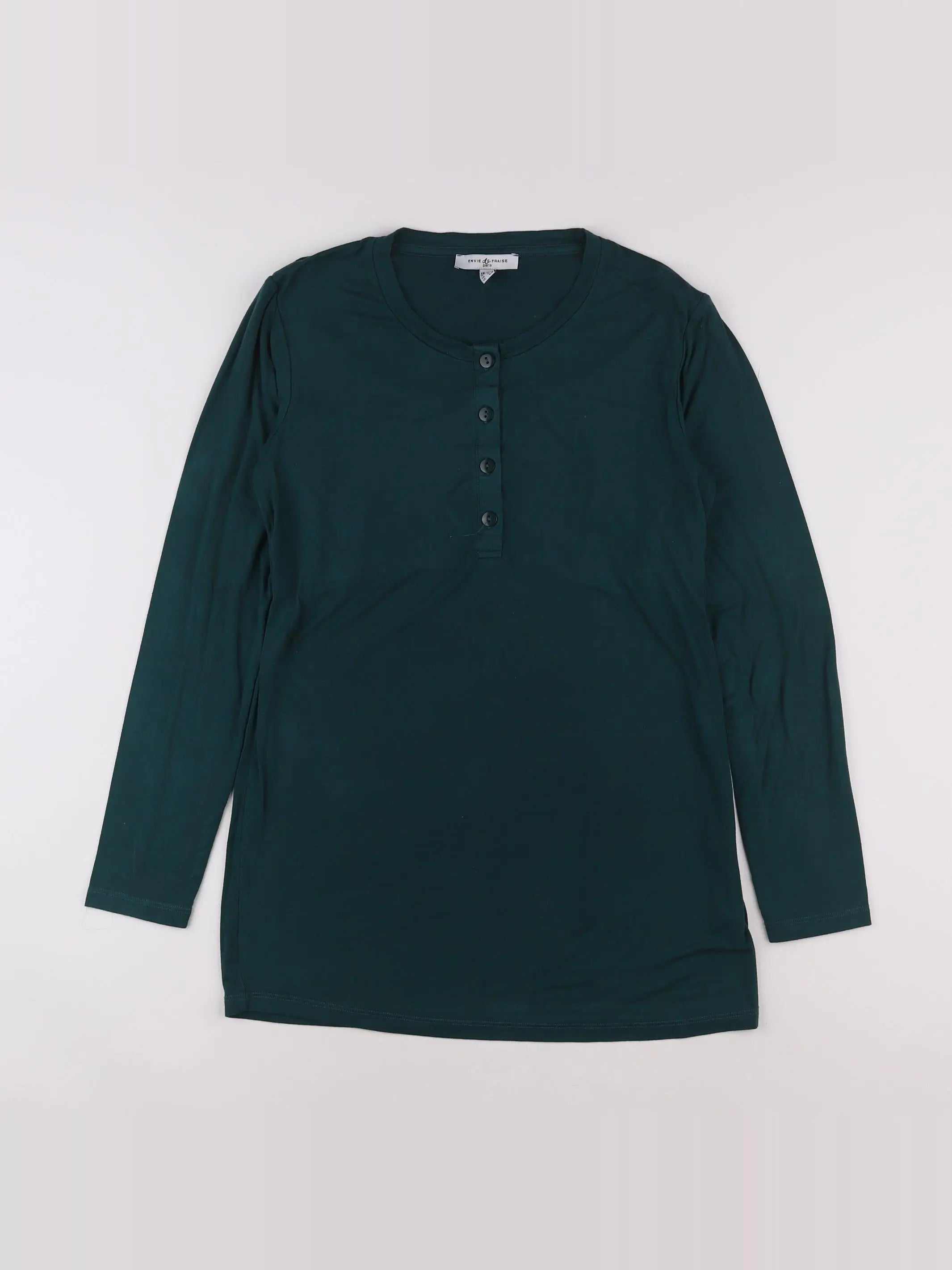 Envie de fraise - tee-shirt grossesse, allaitement vert - 36 à 38