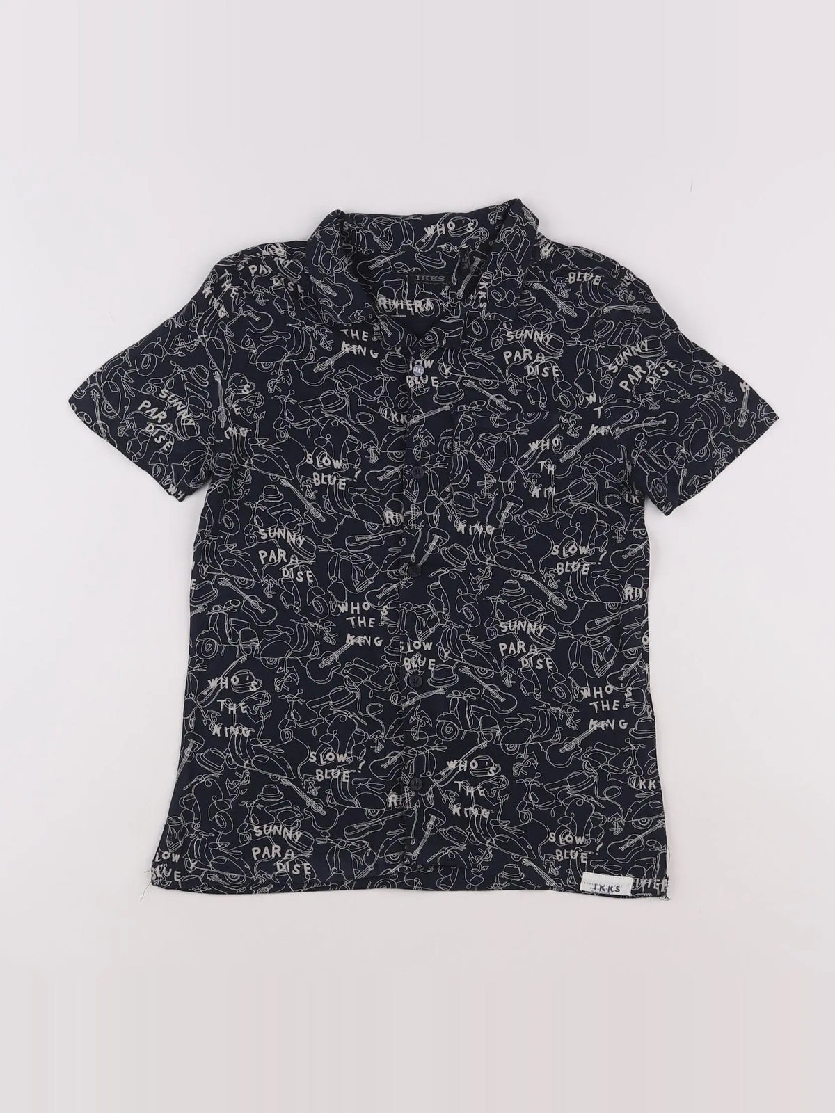 IKKS - chemise bleu - 8 ans