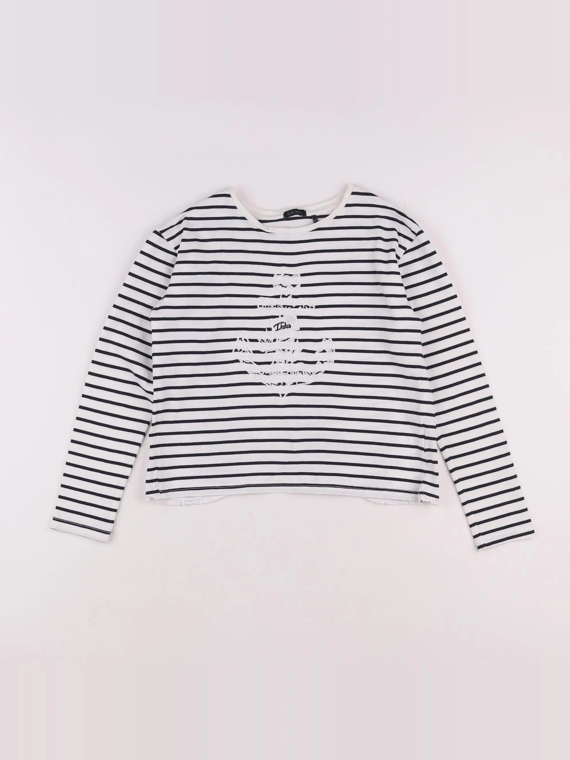 IKKS - tee-shirt blanc, noir - 10 ans