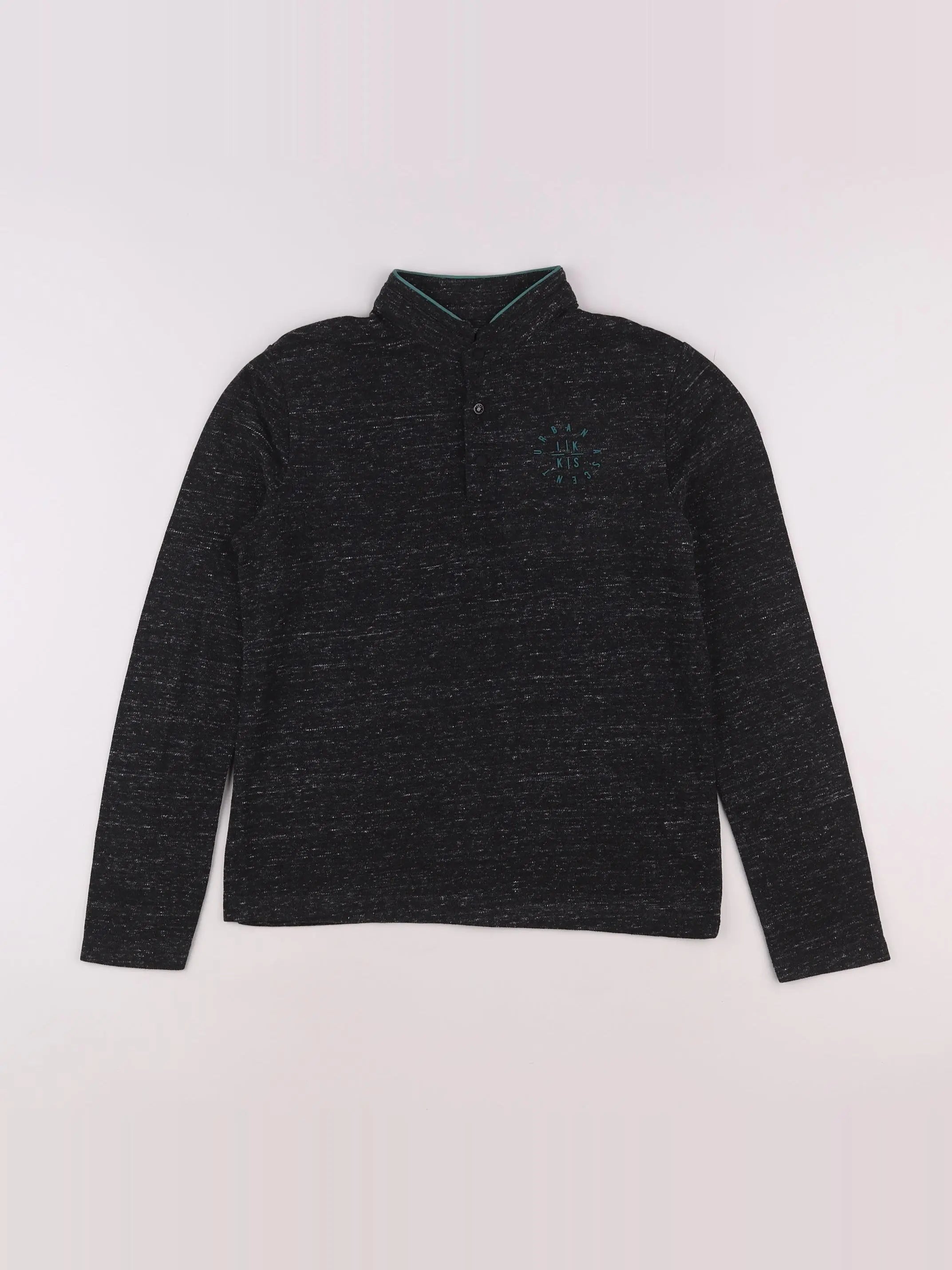 IKKS - polo imprimé au dos gris - 12 ans