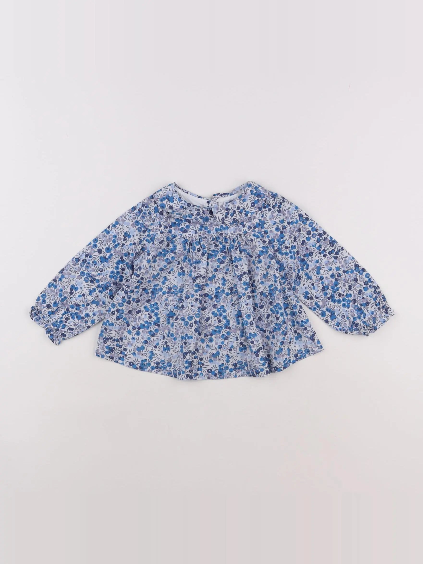 Jacadi - blouse liberty bleu - 18 mois