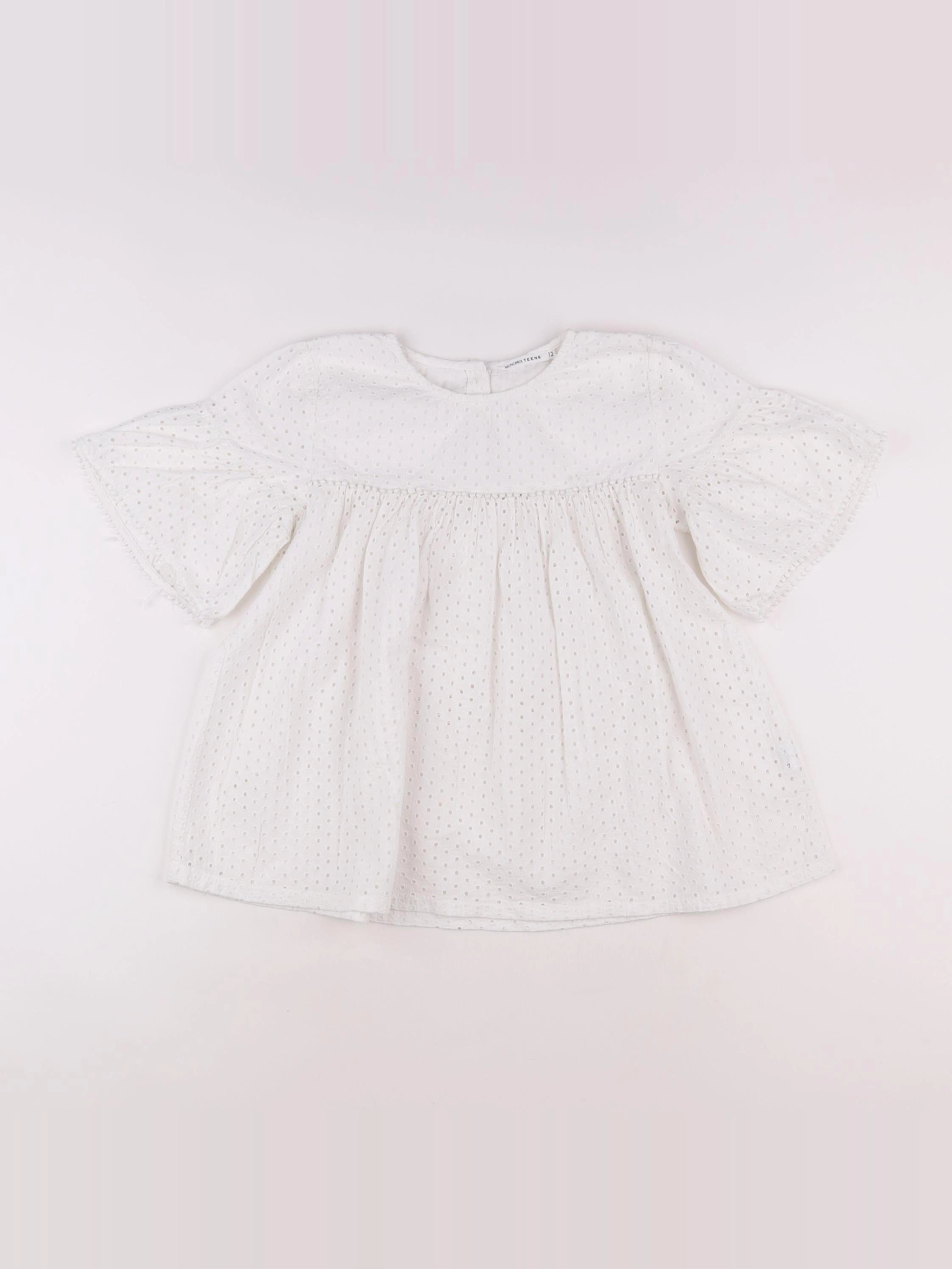 Monoprix - blouse blanc - 12 ans