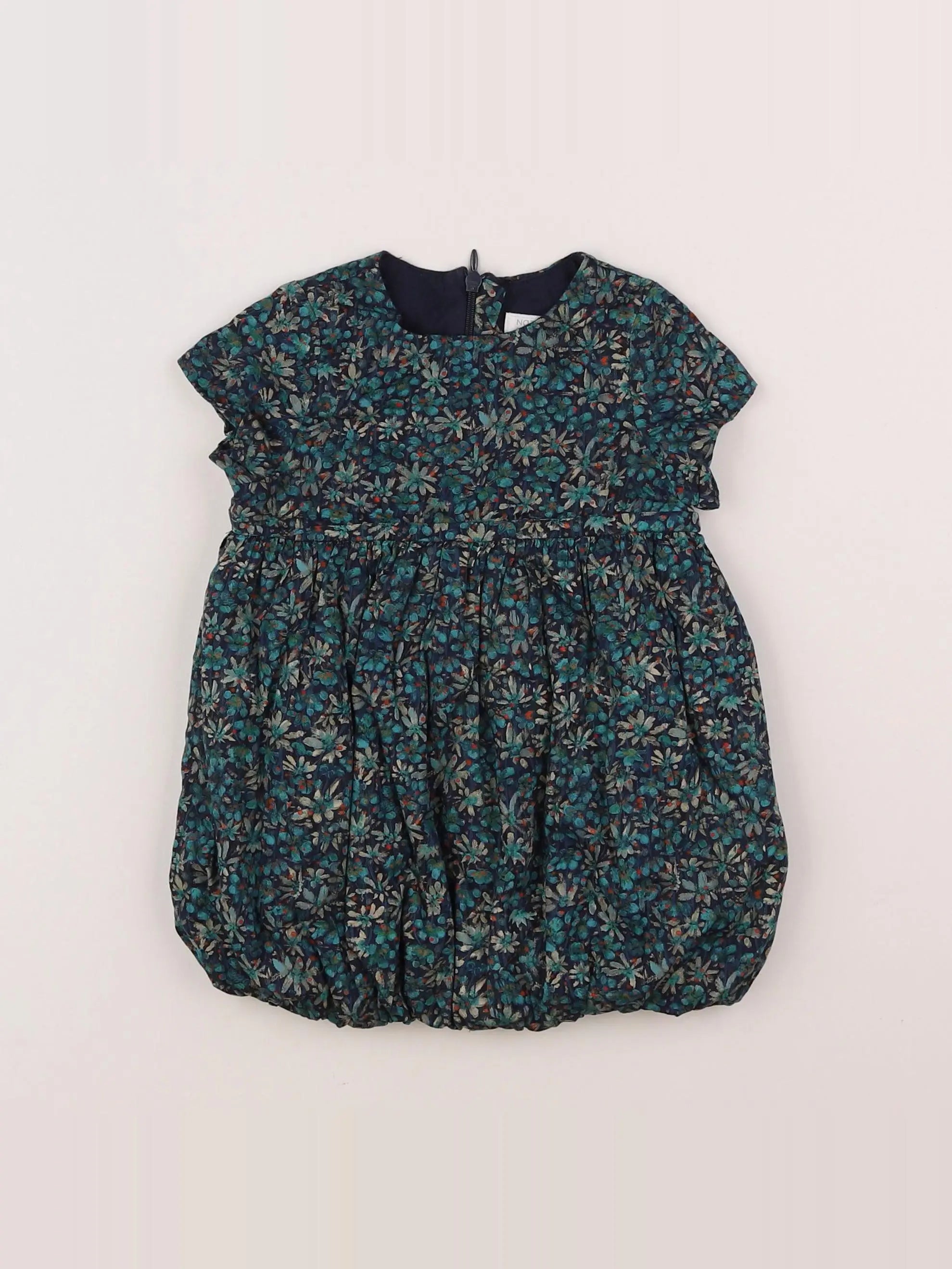 Natalys - robe vert, bleu - 9 mois