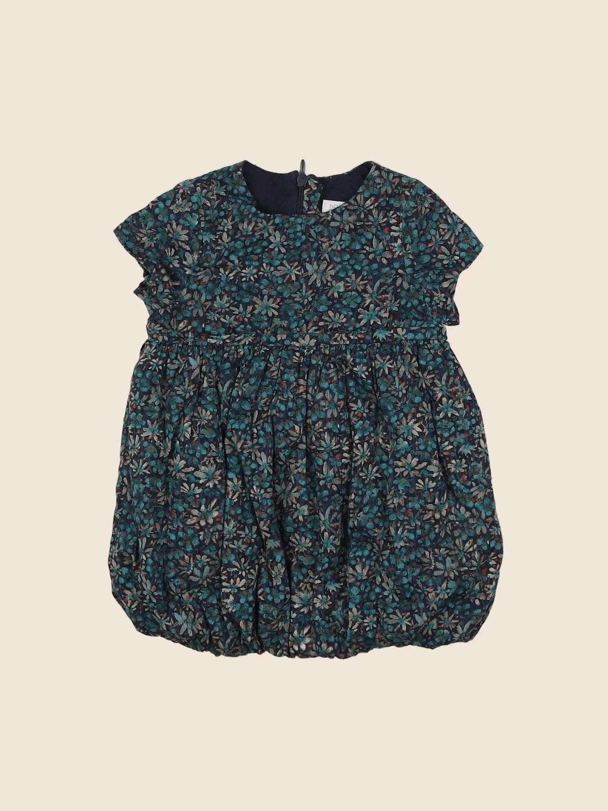 Natalys - robe vert, bleu - 9 mois