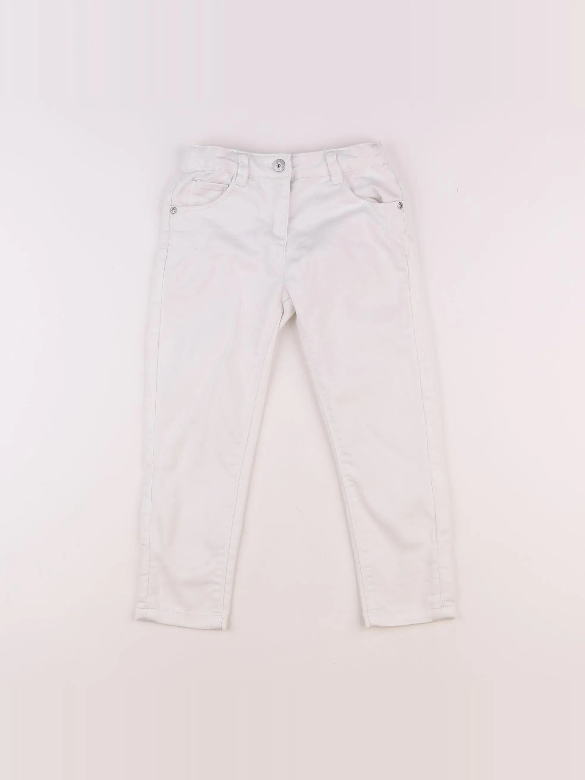 Vertbaudet - pantalon blanc - 7 ans