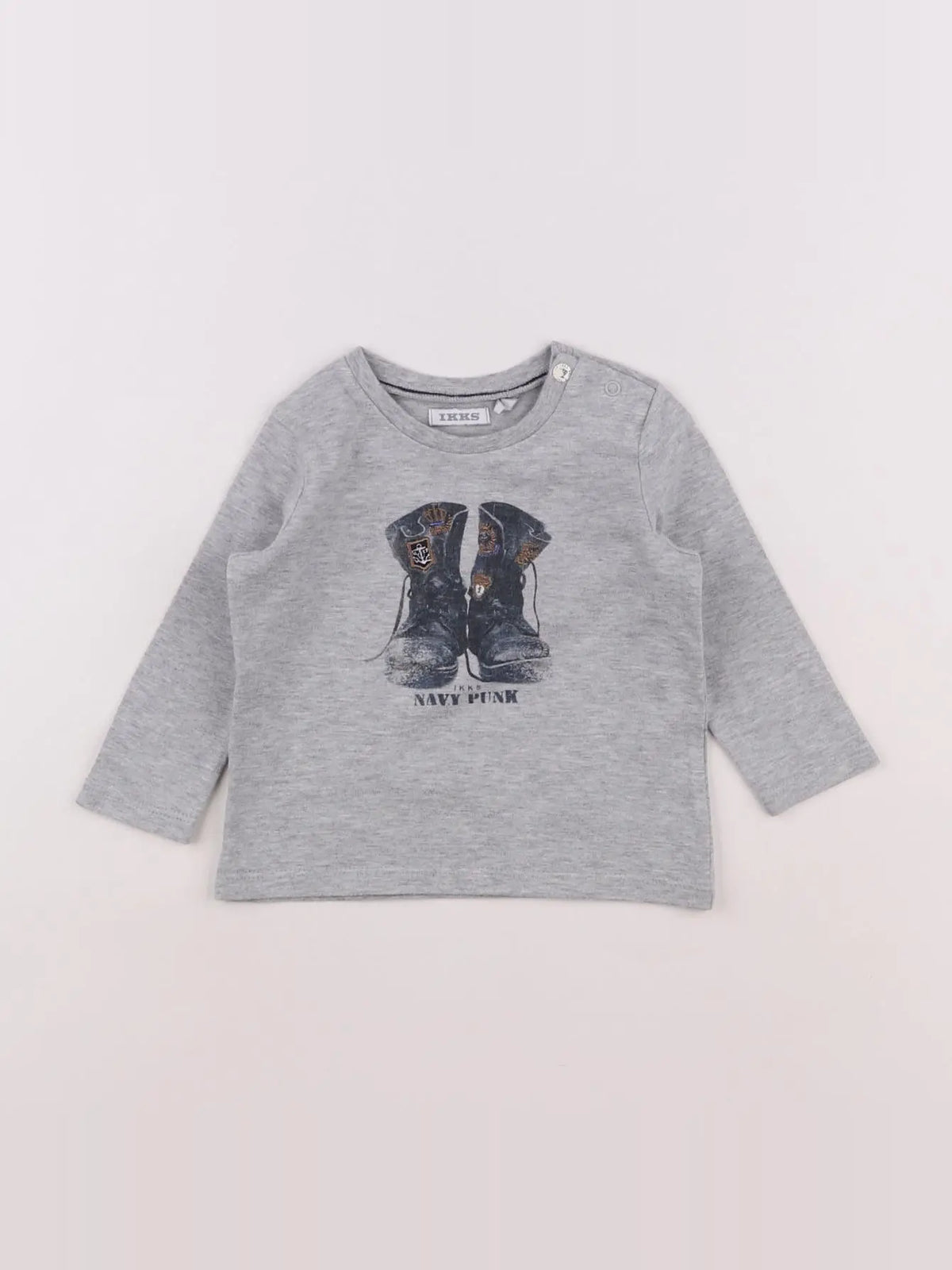 IKKS - tee-shirt gris - 6 mois