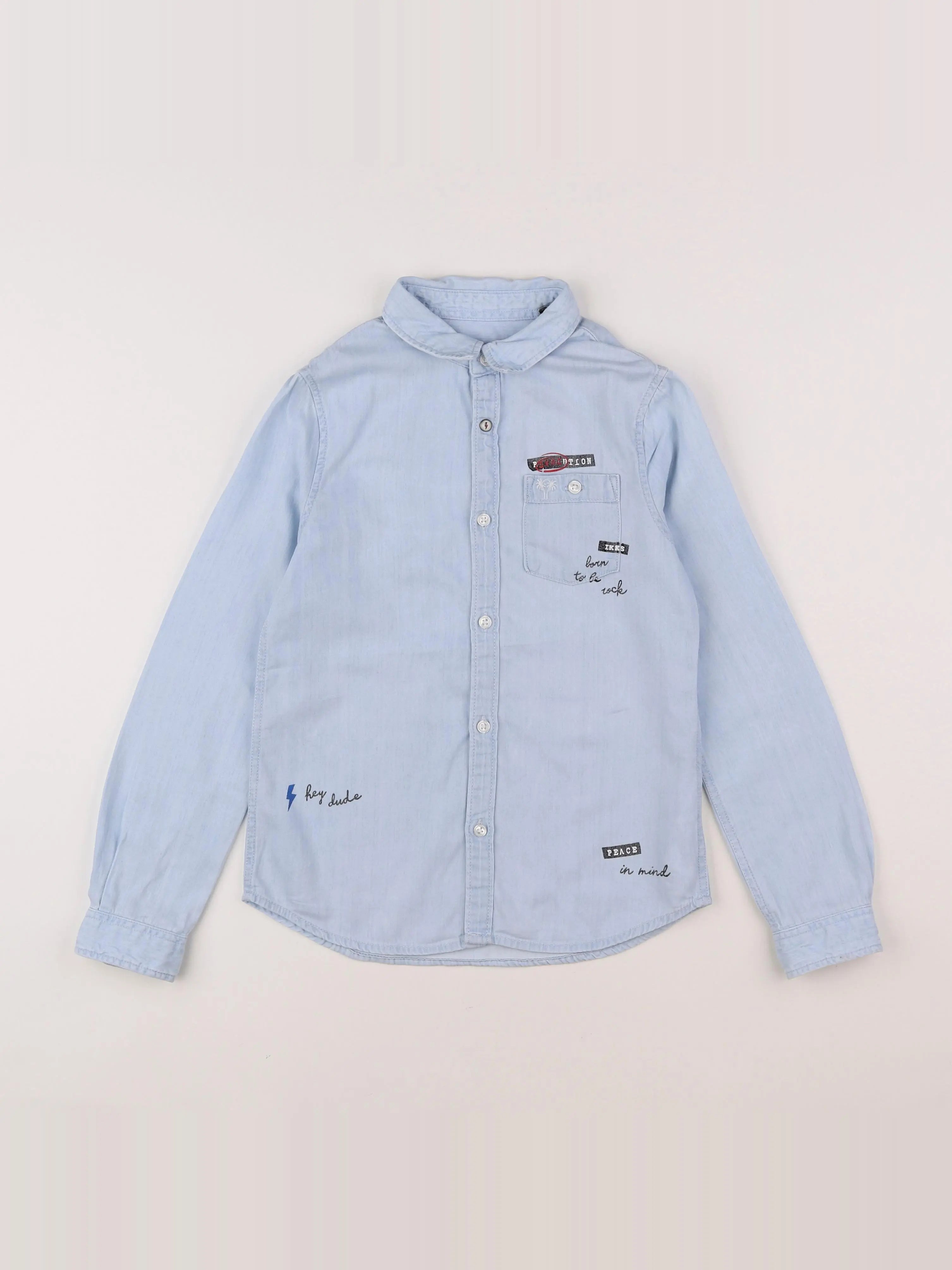 IKKS - chemise bleu - 8 ans