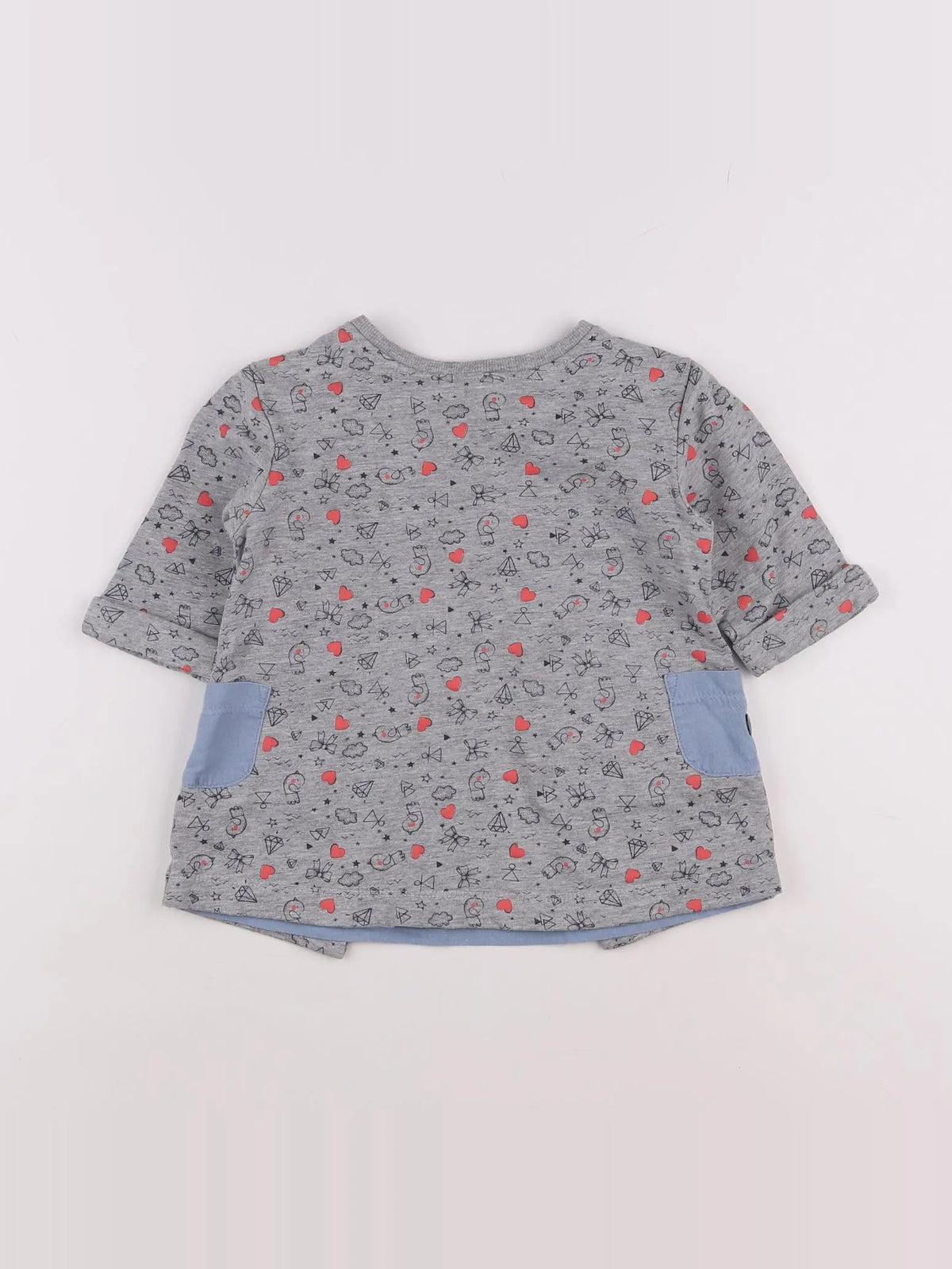 Vertbaudet - sweat gris - 2 ans