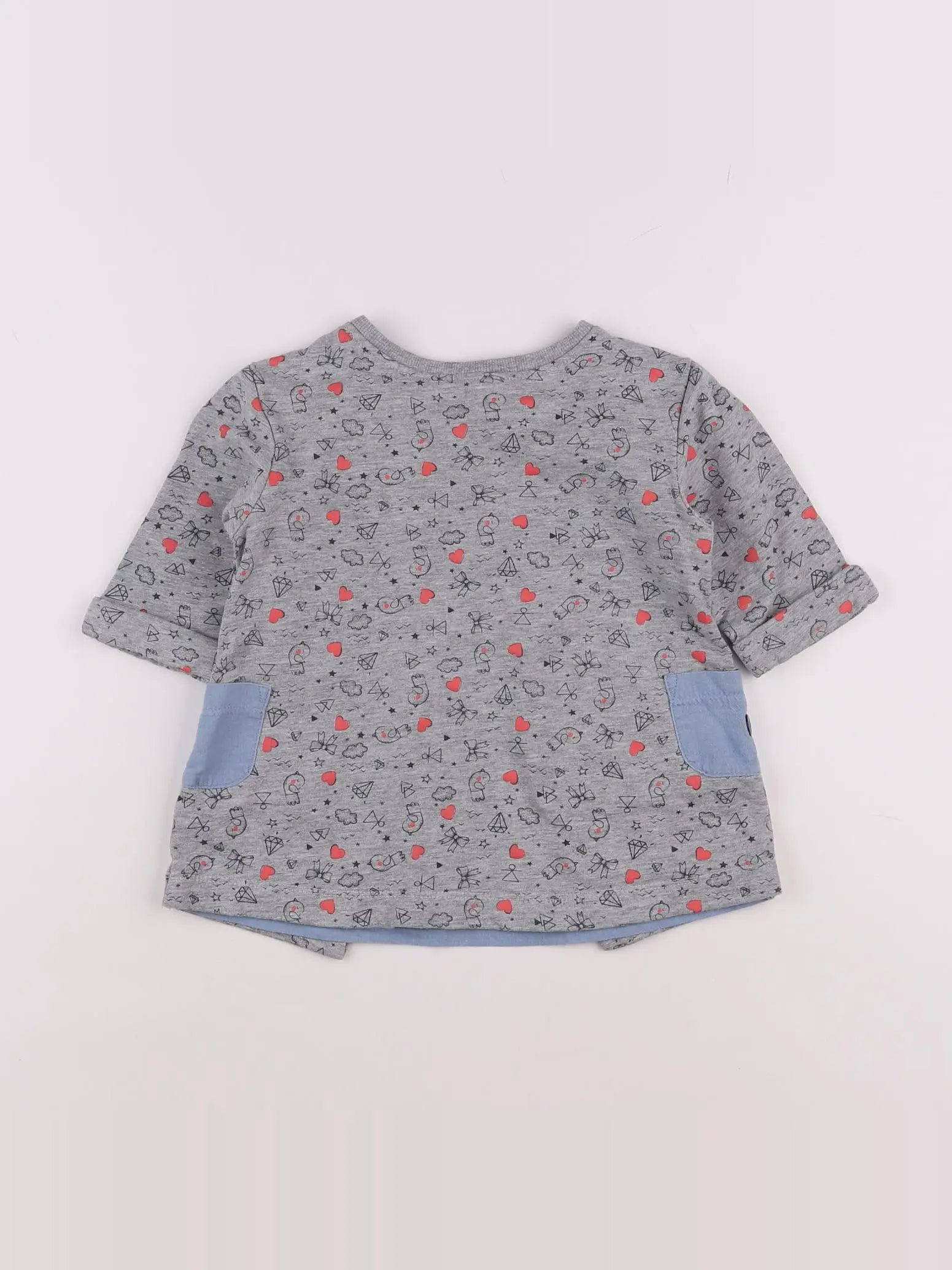 Vertbaudet - sweat gris - 2 ans