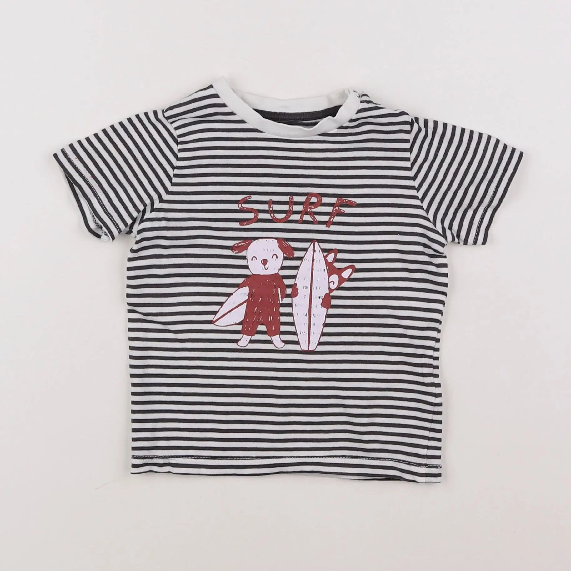 Vertbaudet - tee-shirt marron - 12 mois