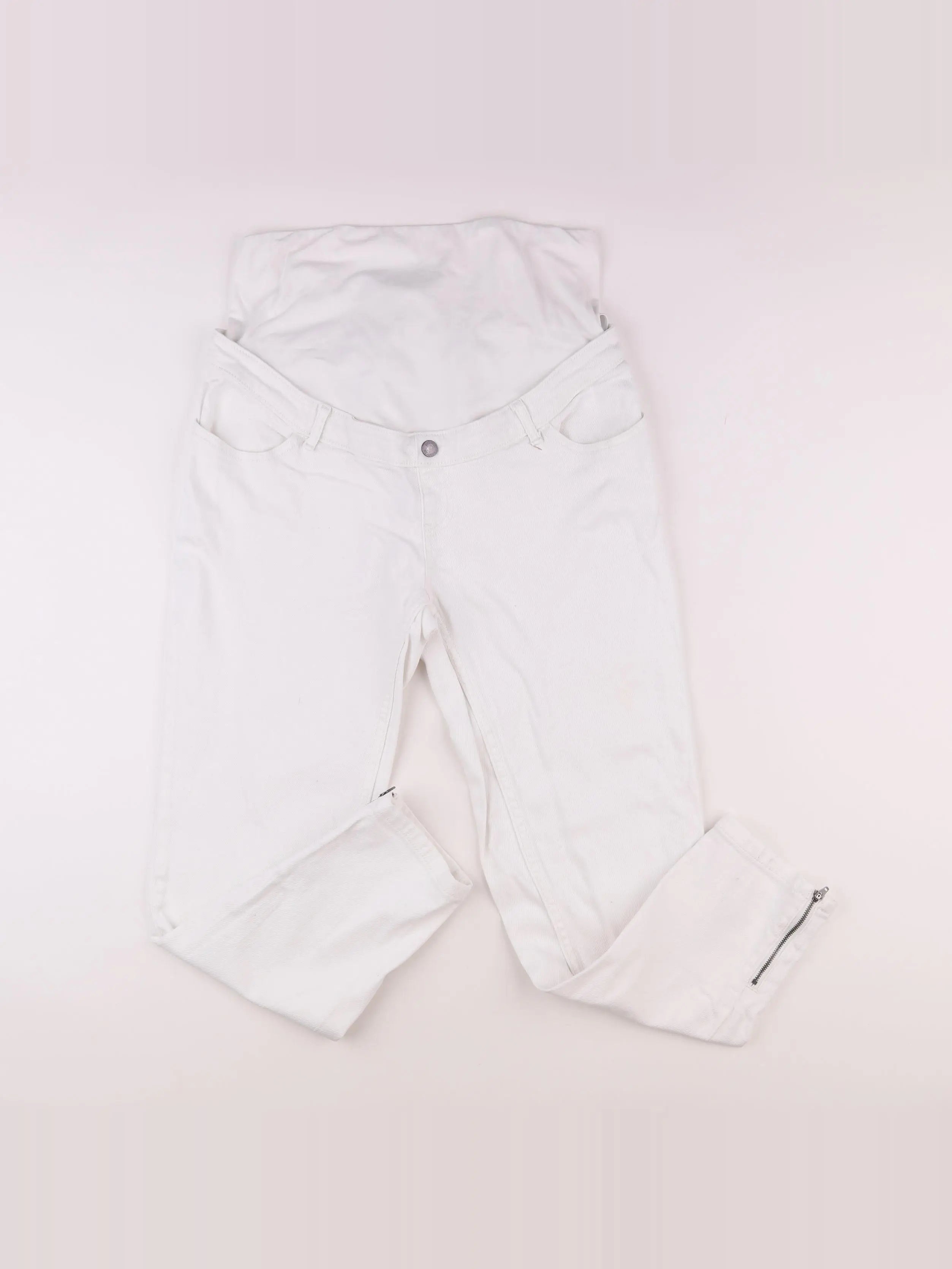 Kiabi - pantacourt grossesse blanc - 42