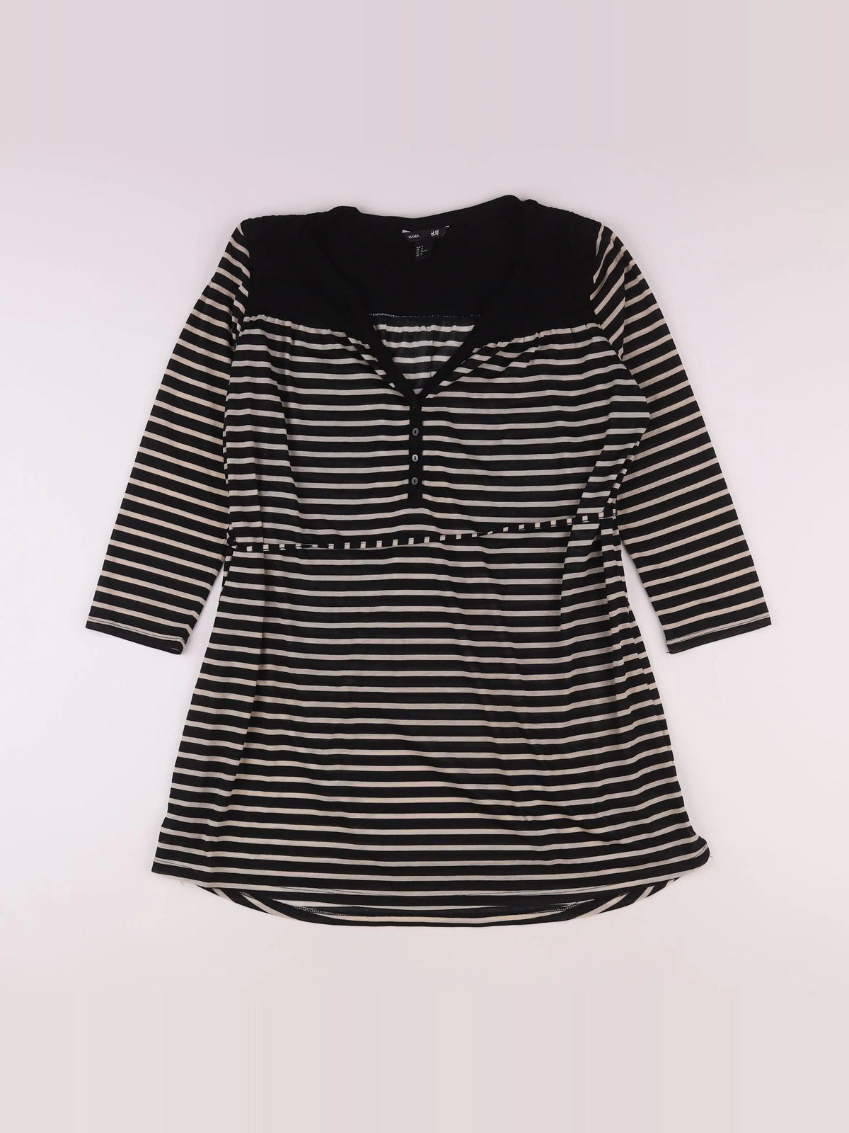 H&M - robe grossesse beige, noir - 40 à 42