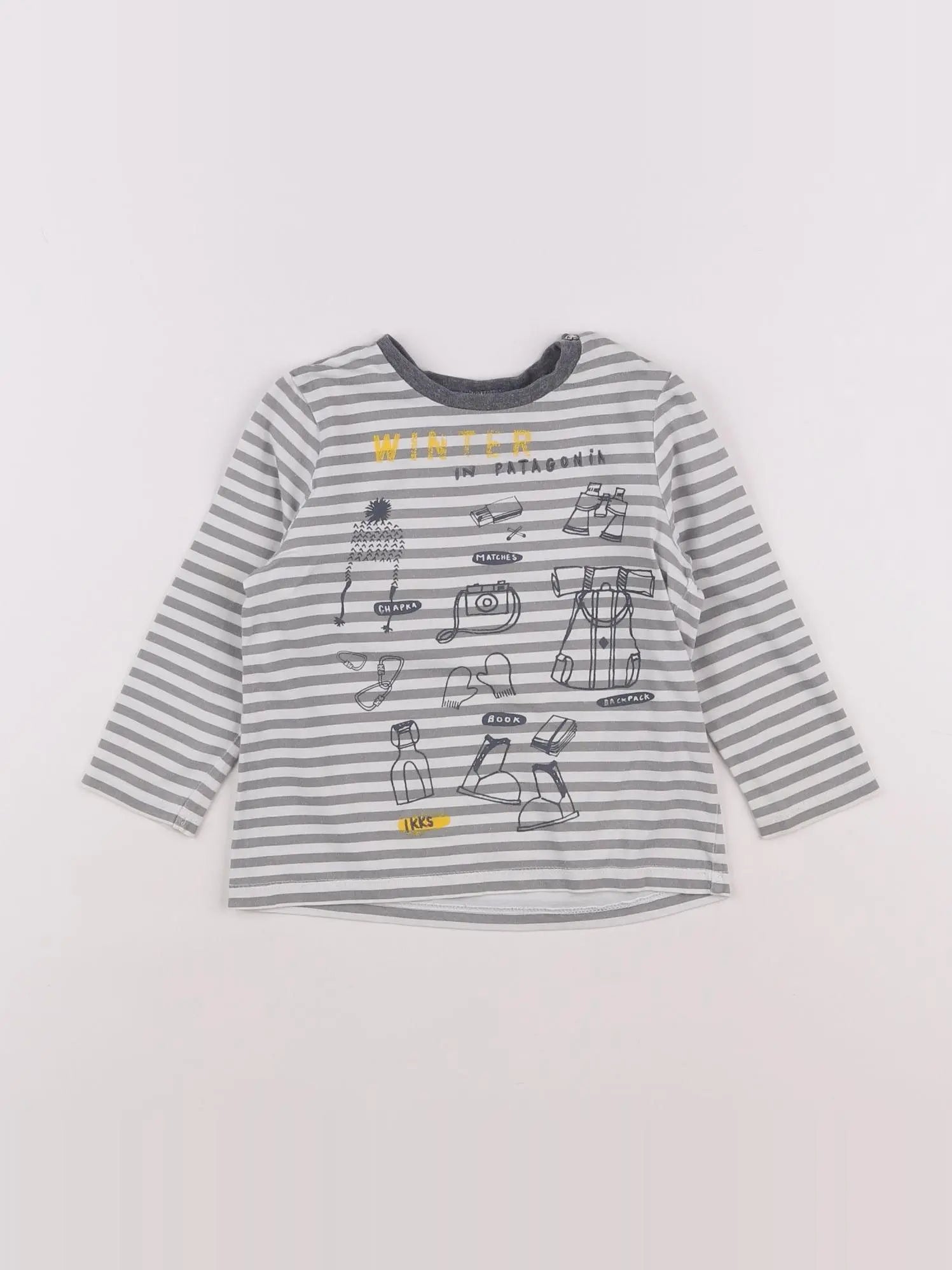 IKKS - tee-shirt gris - 2 ans