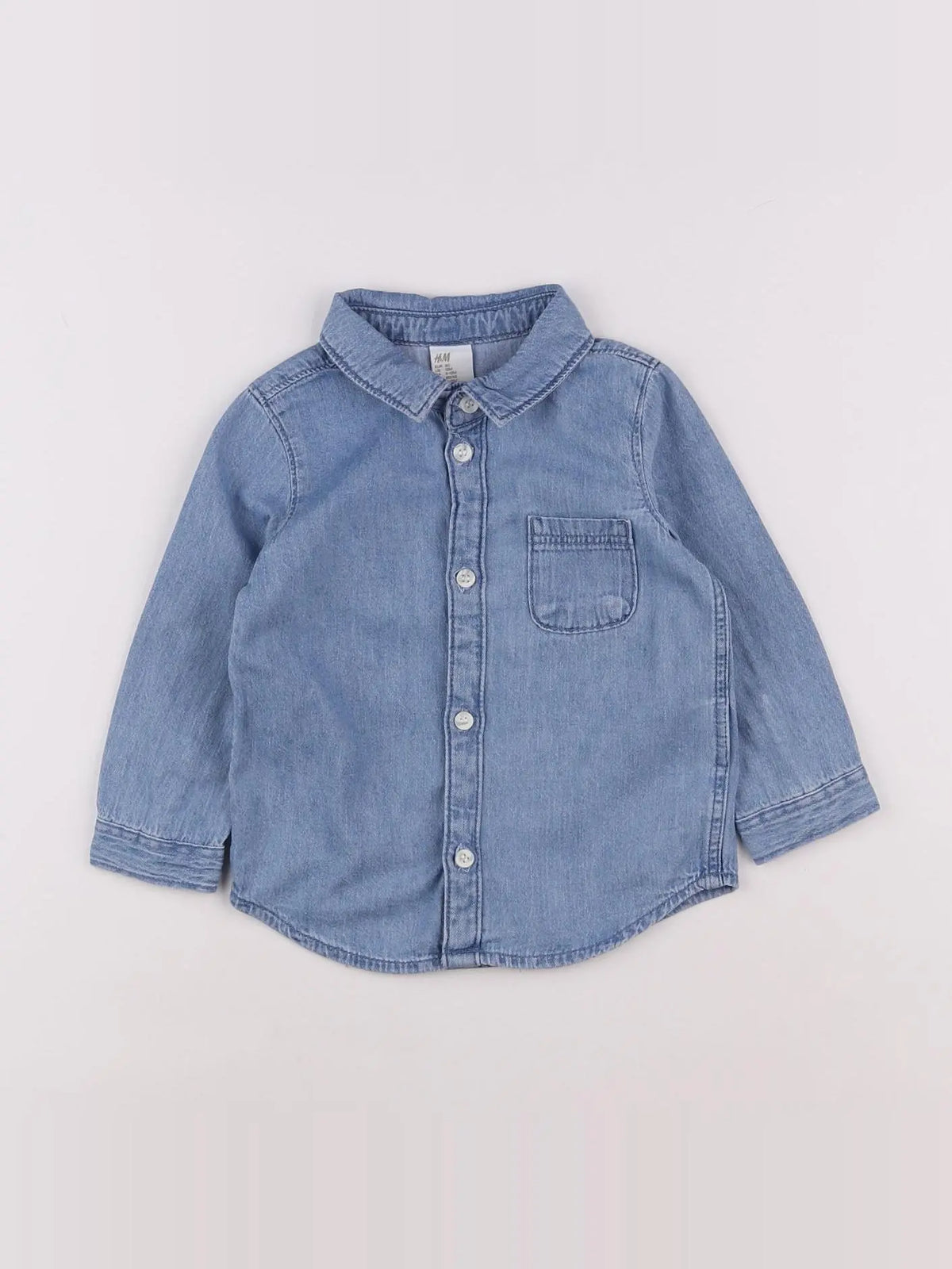 H&M - chemise bleu - 9/12 mois