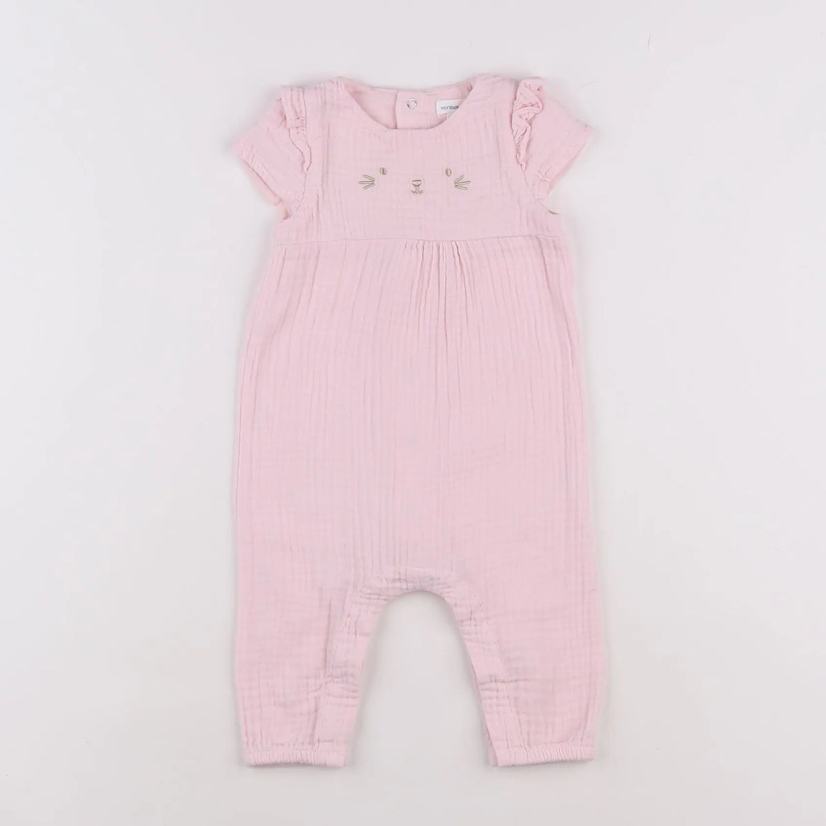 Vertbaudet - combinaison rose - 6 mois