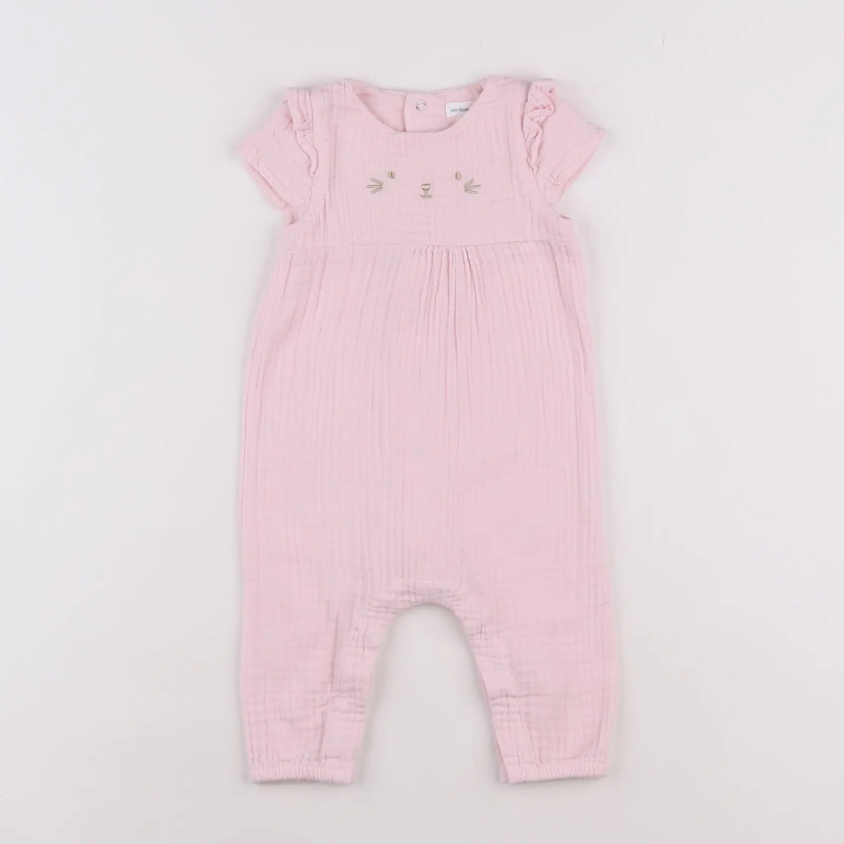 Vertbaudet - combinaison rose - 6 mois