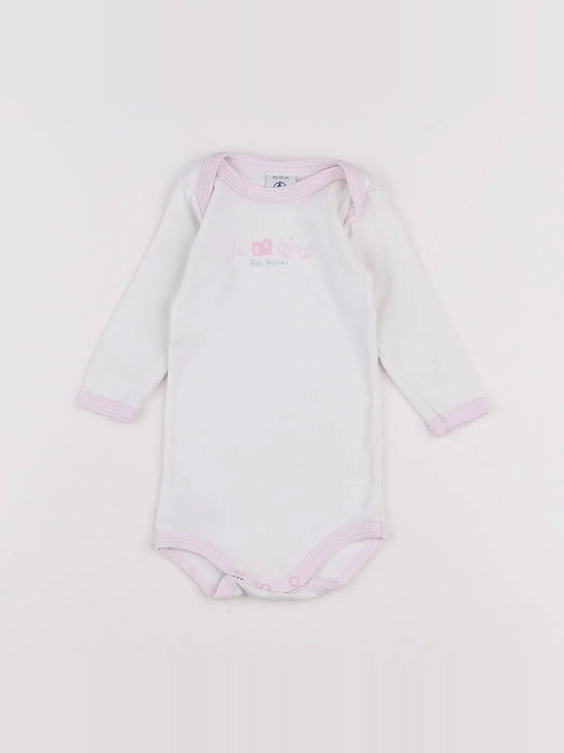 Petit Bateau - body blanc - 3 mois