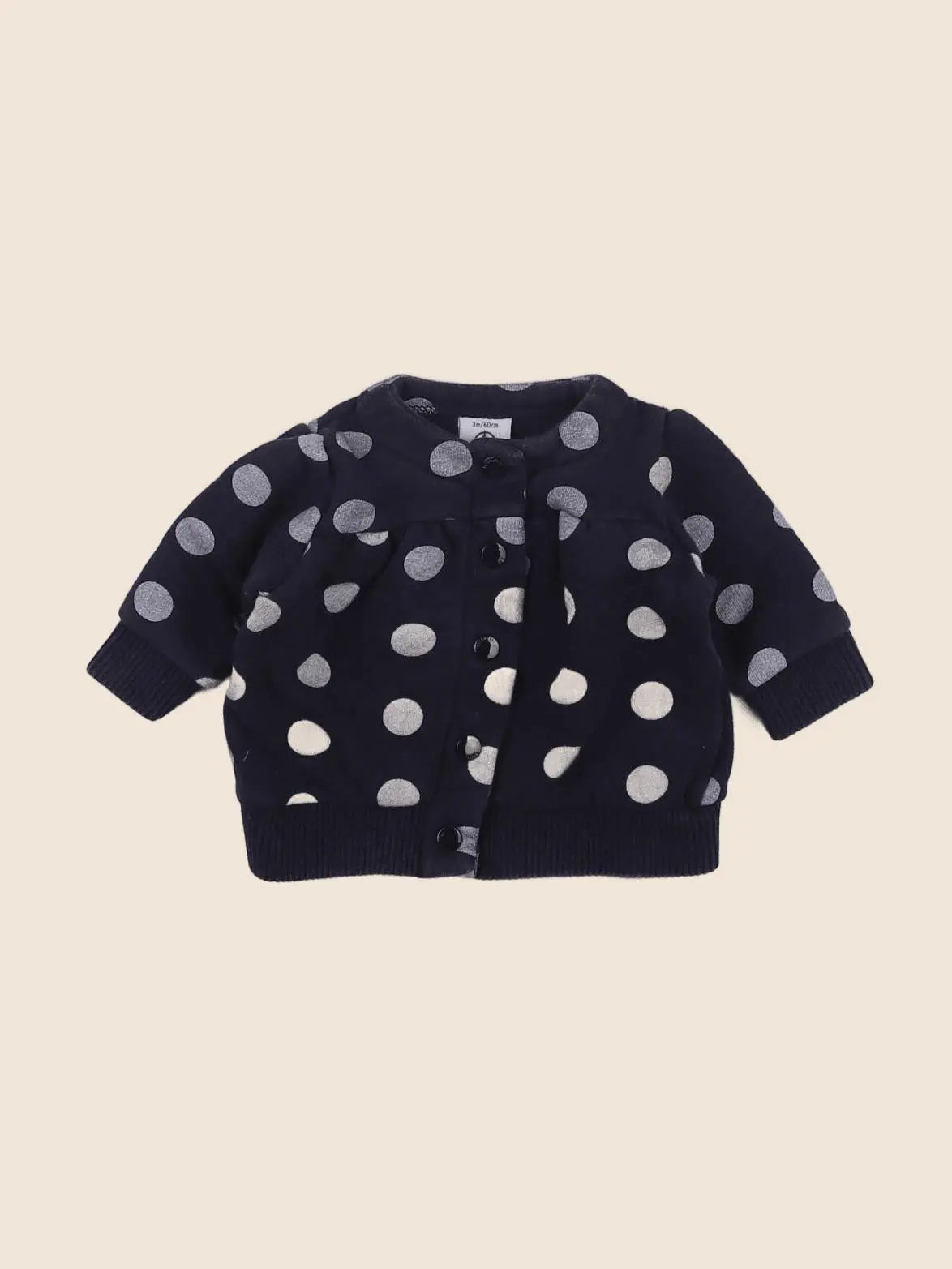 Petit Bateau - sweat bleu - 3 mois