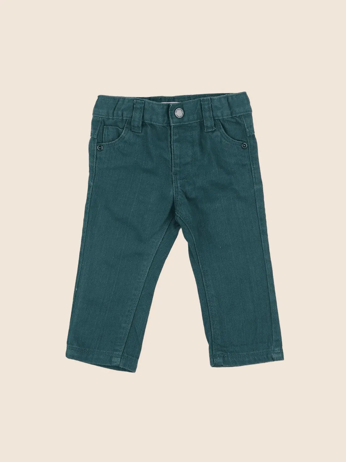 Vertbaudet - pantalon vert - 6 mois