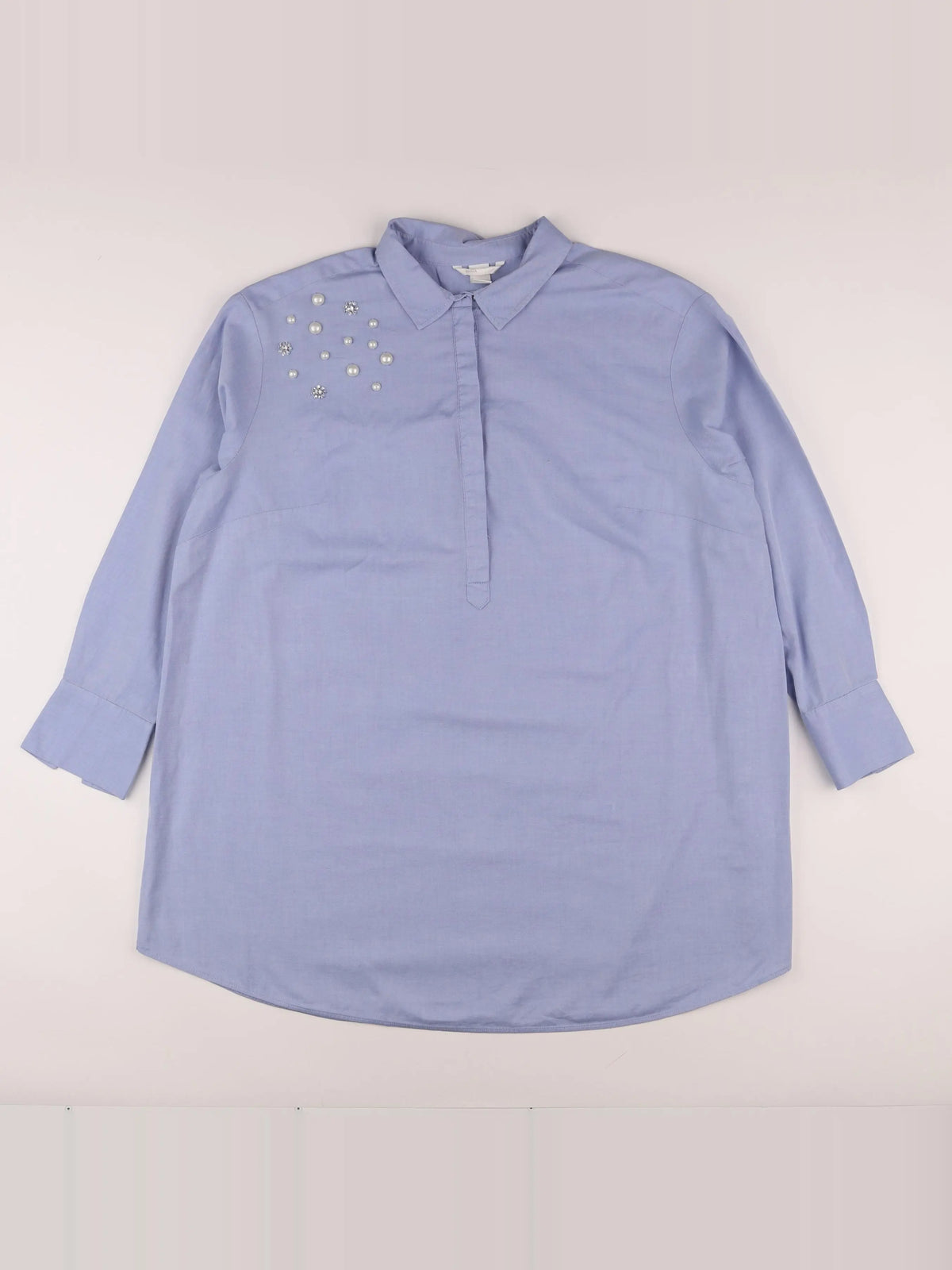 H&M - chemise grossesse bleu - 46/48