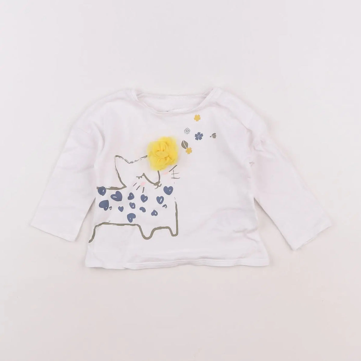 Vertbaudet - tee-shirt blanc - 6 mois
