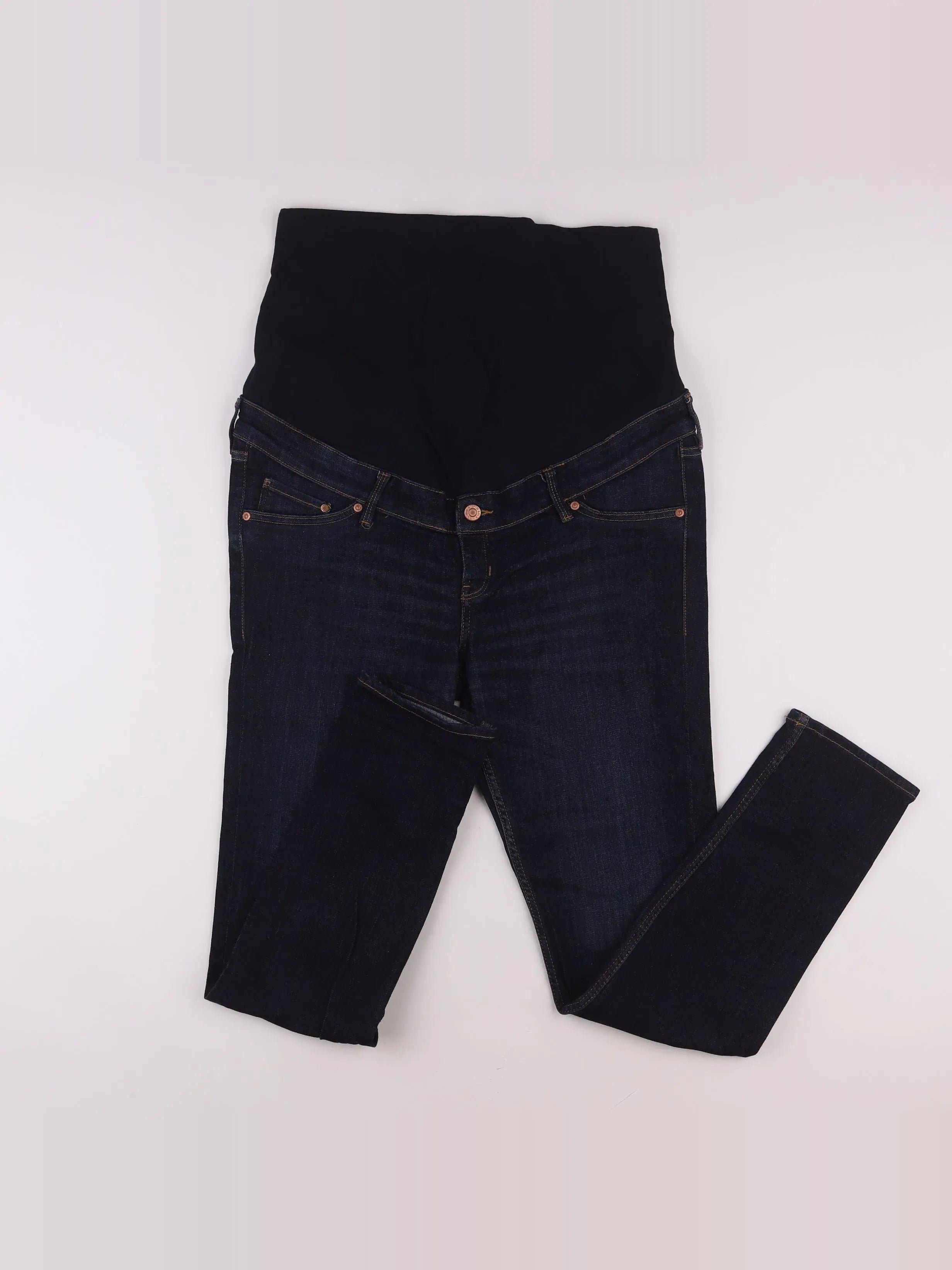 H&M - jean grossesse bleu - 44