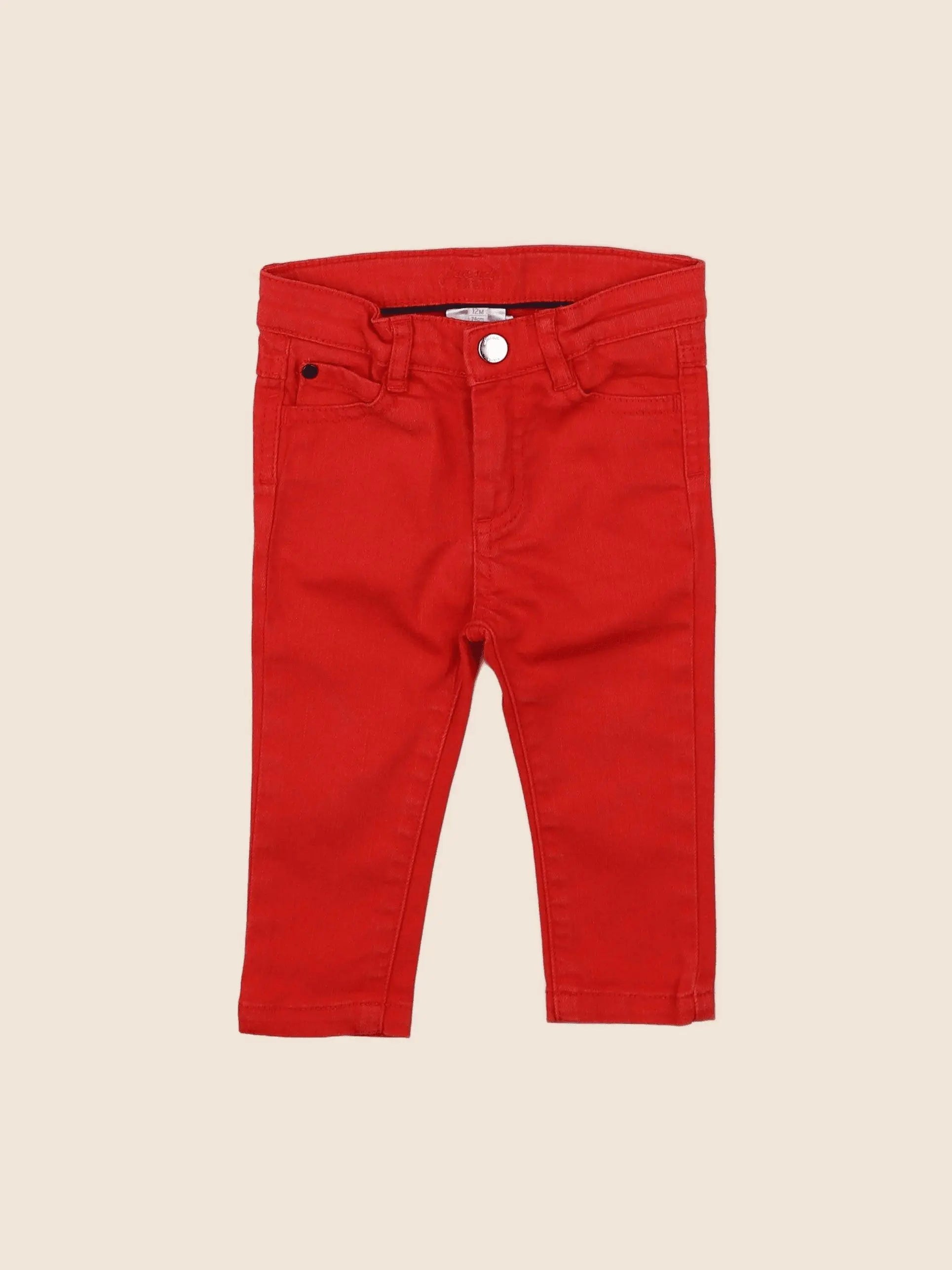 Jacadi - jean rouge - 12 mois