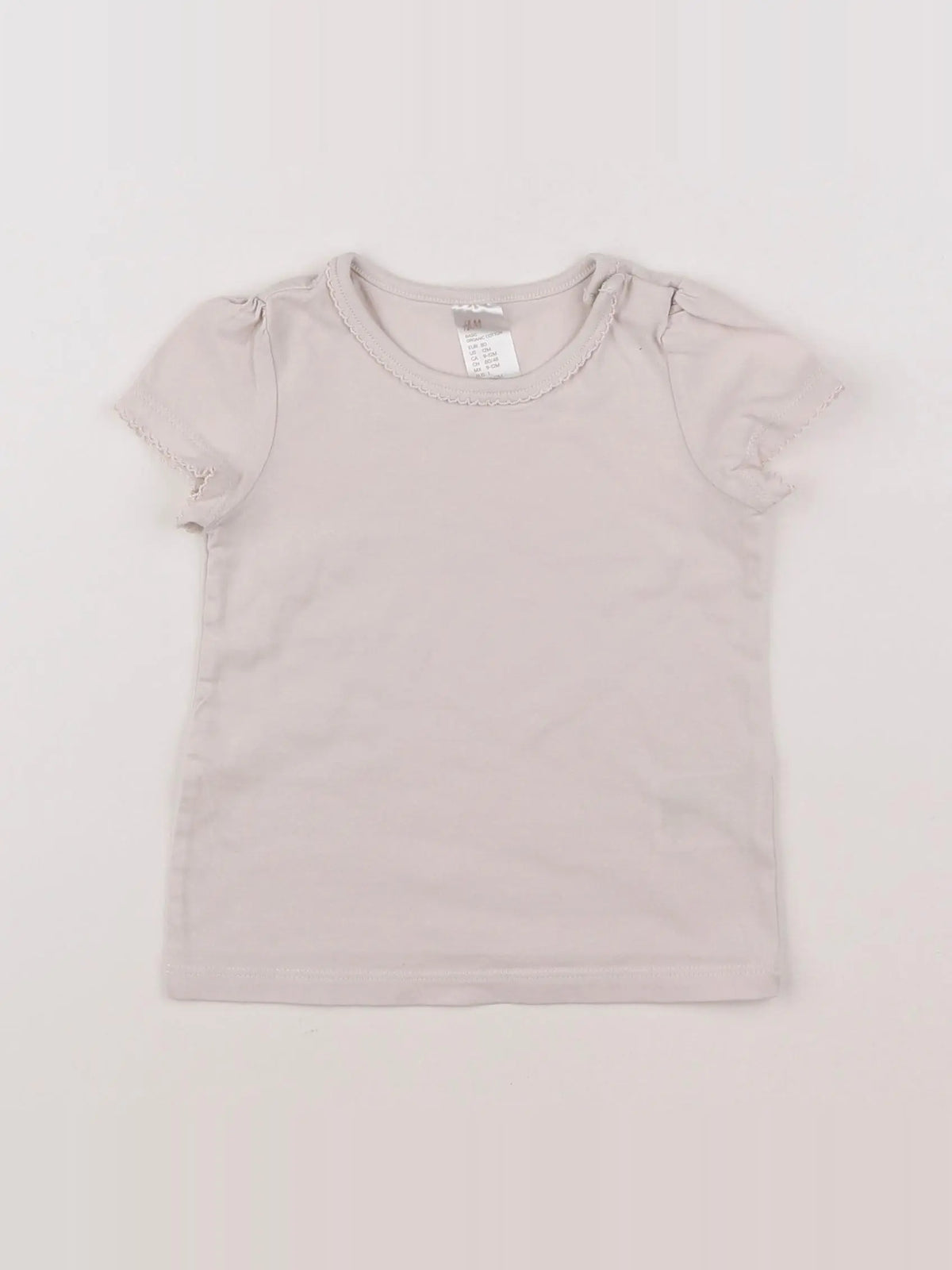 H&M - tee-shirt rose - 9/12 mois