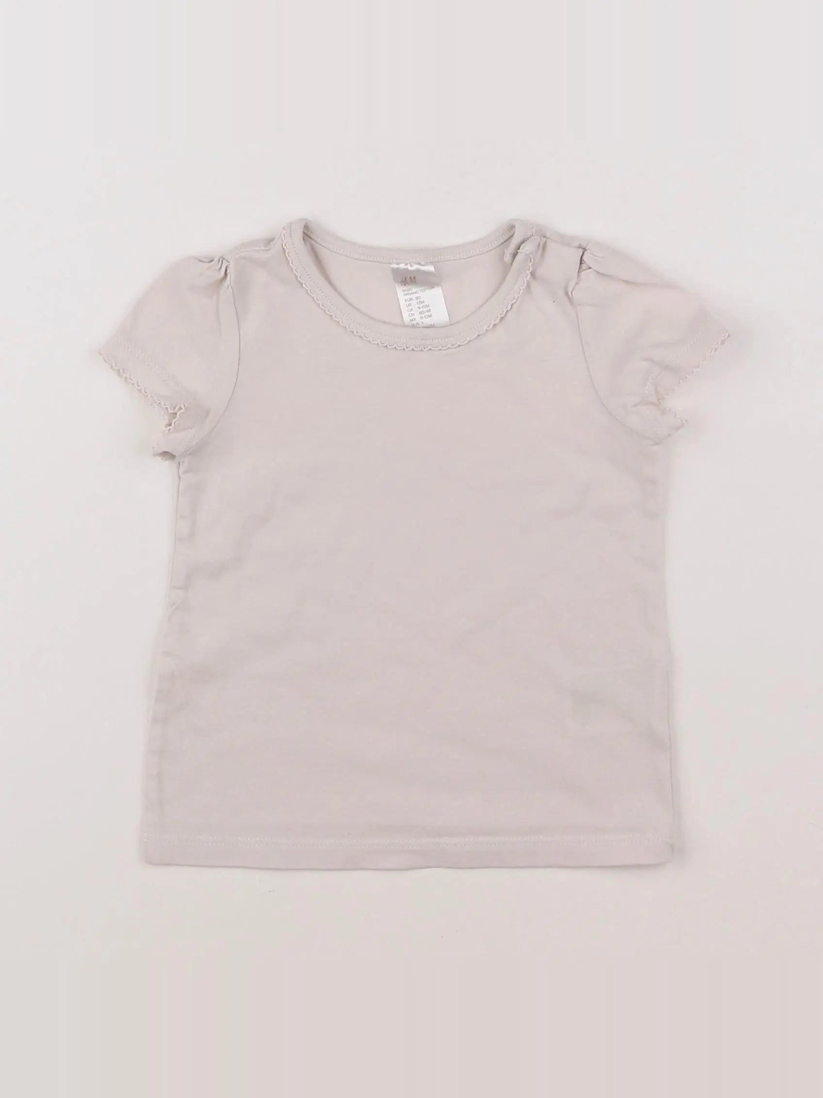 H&M - tee-shirt rose - 9/12 mois