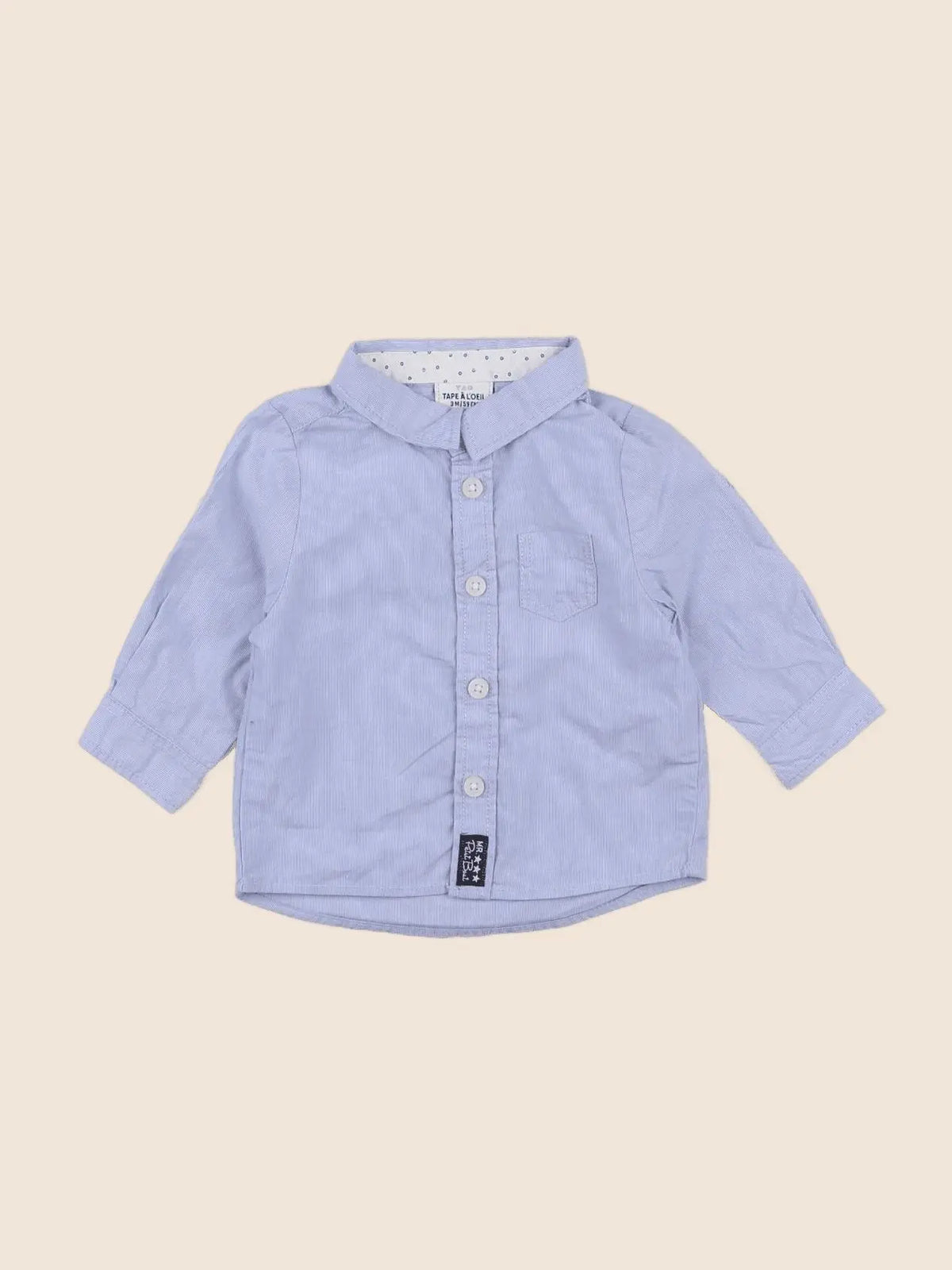 Tape à l'oeil - chemise bleu - 3 mois