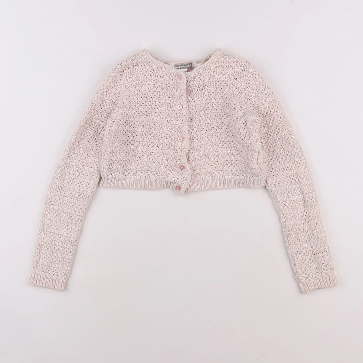 Vertbaudet - gilet rose - 8 ans