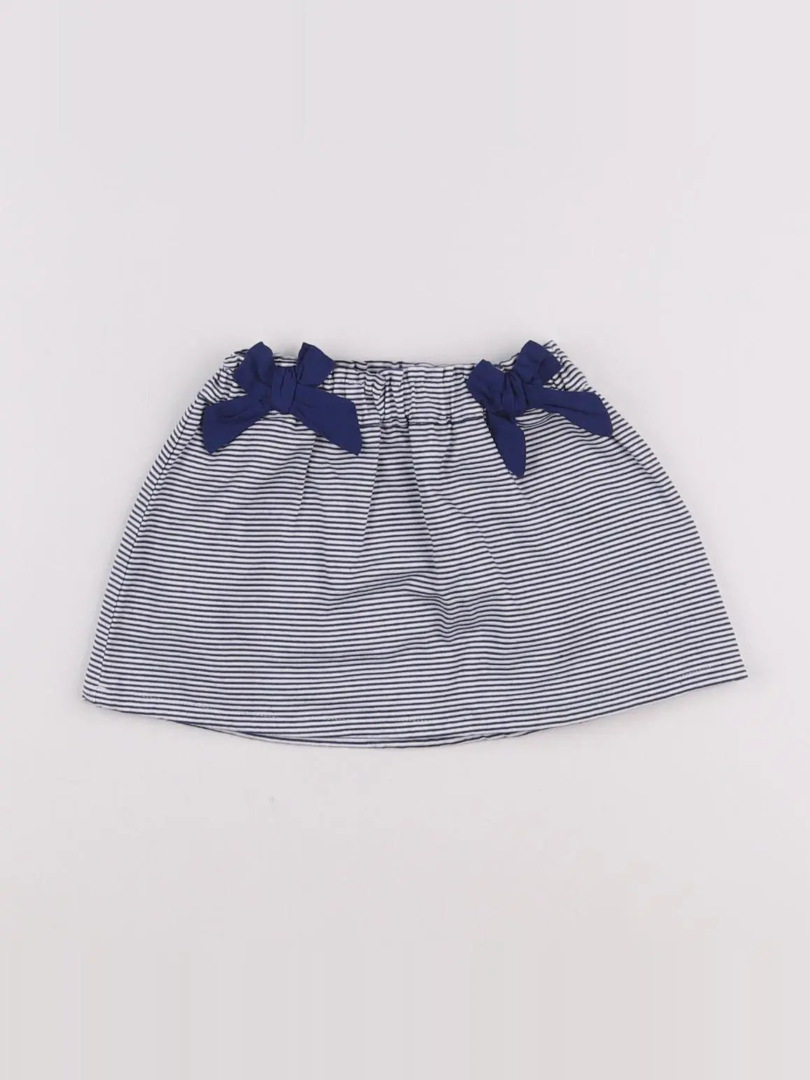 Vertbaudet - jupe bleu, blanc - 9 mois