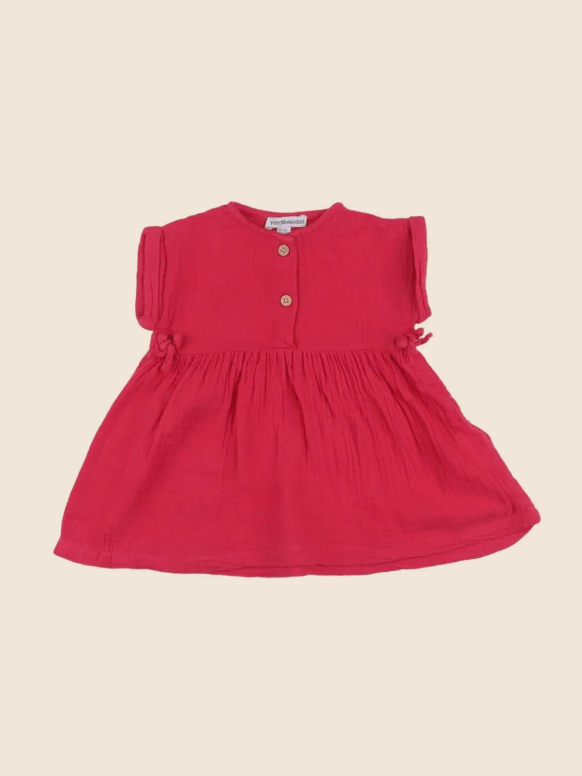 Vertbaudet - robe rose - 6 mois