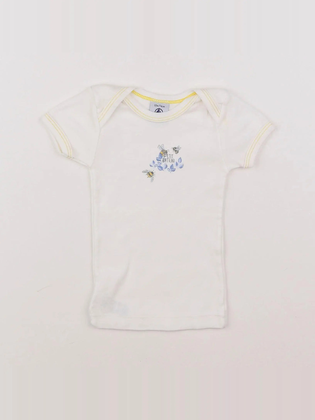 Petit Bateau - maillot de corps blanc - 12 mois