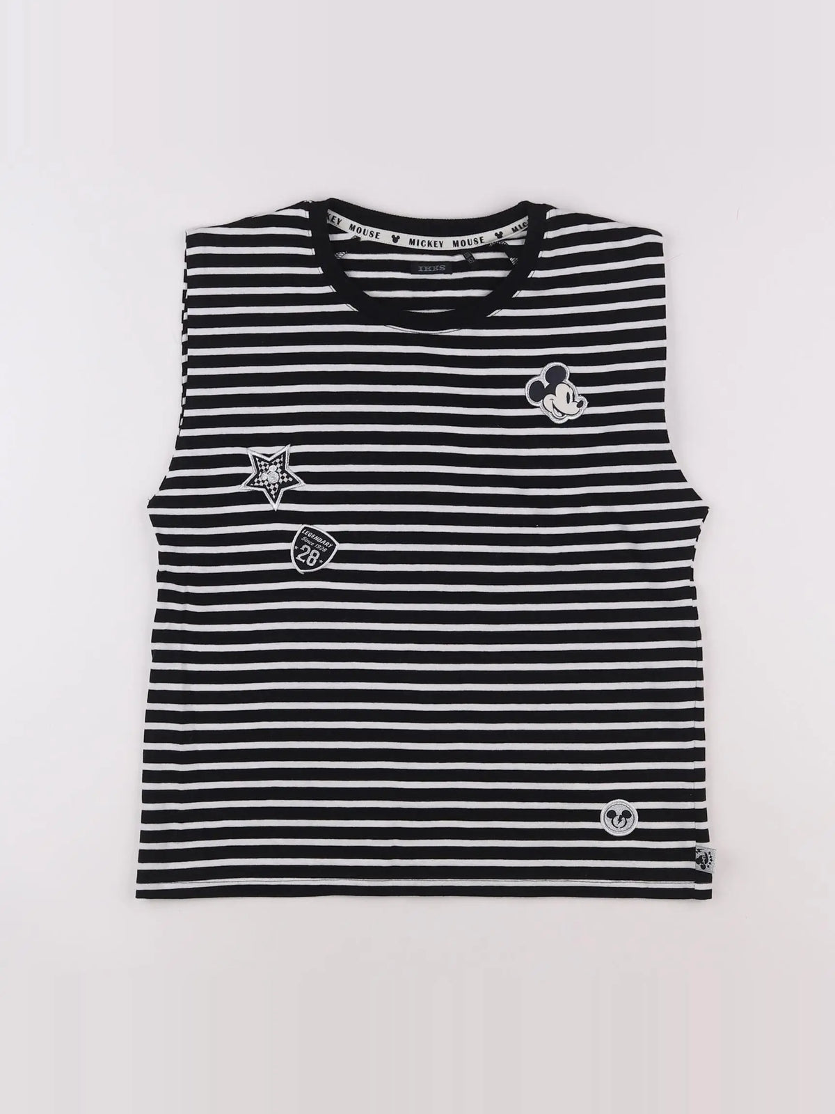 IKKS - débardeur blanc, noir - 12 ans