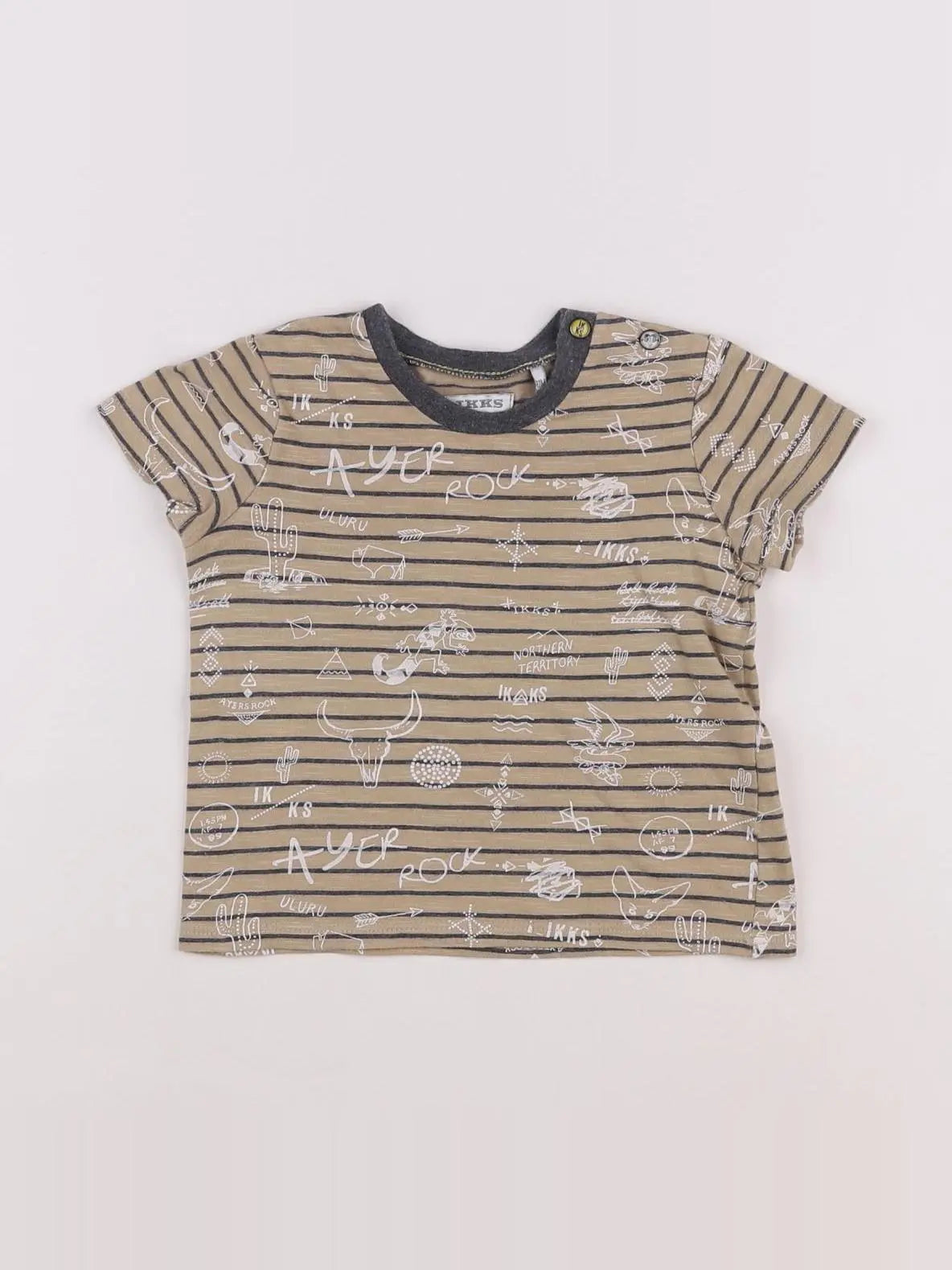 IKKS - tee-shirt beige - 12 mois
