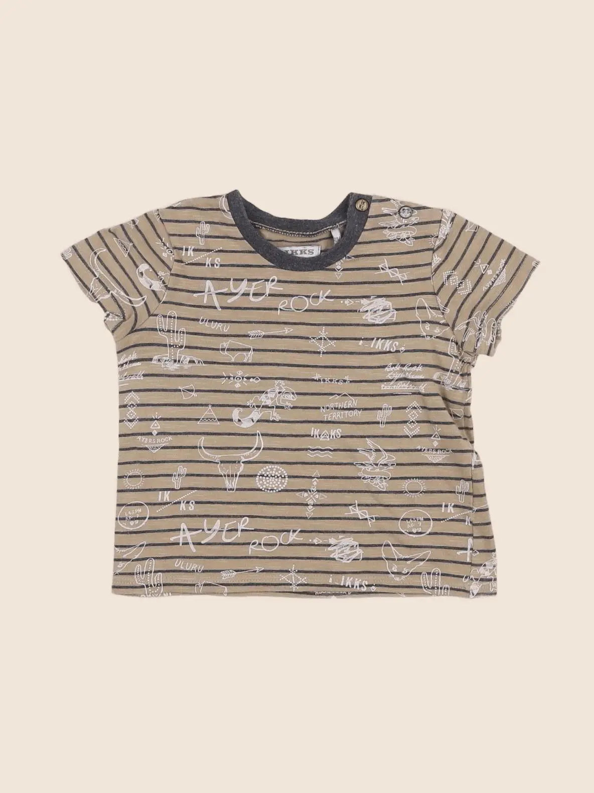 IKKS - tee-shirt beige - 12 mois