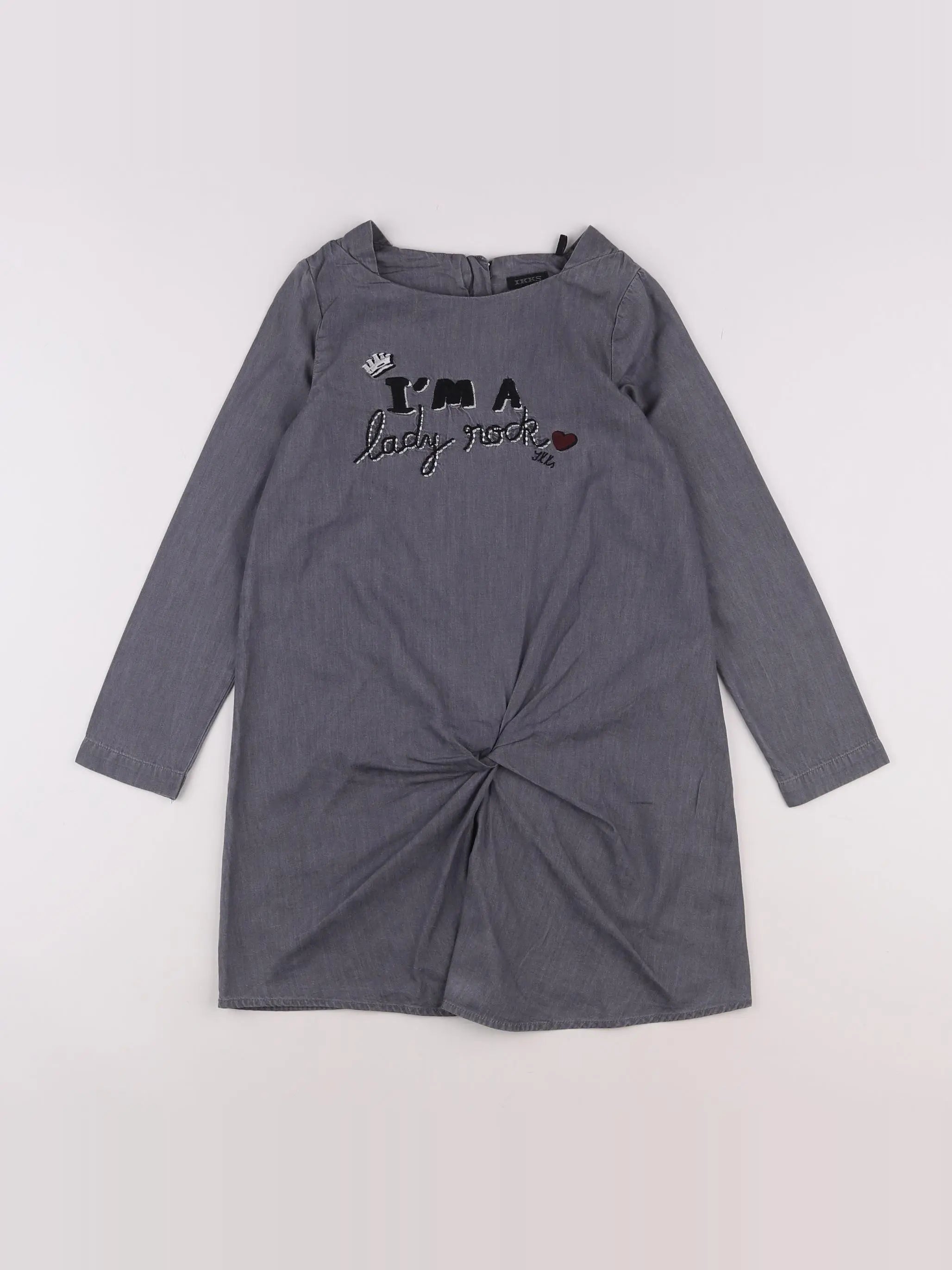 IKKS - robe gris - 8 ans