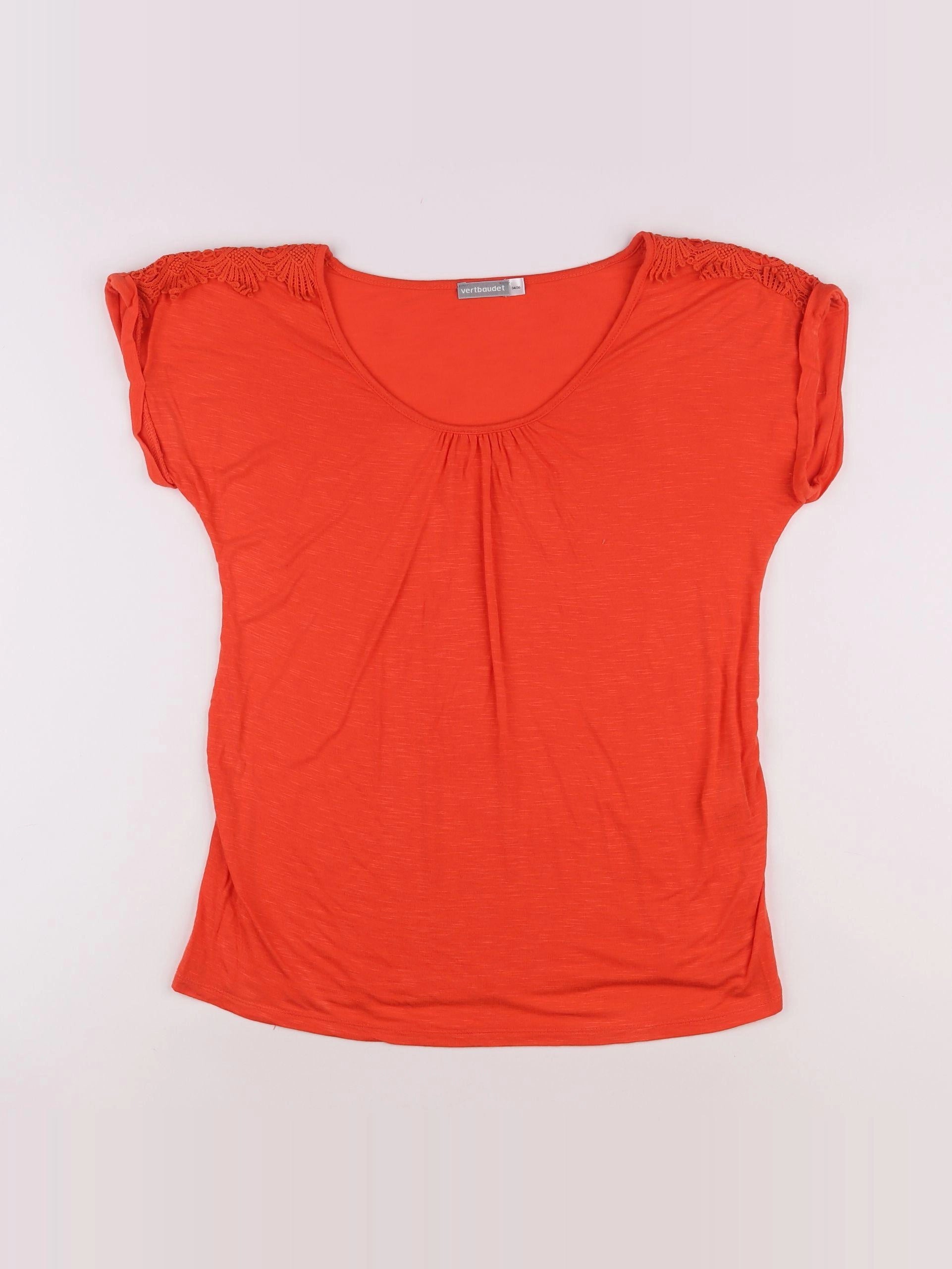 Vertbaudet - tee-shirt grossesse rouge - 34 à 36