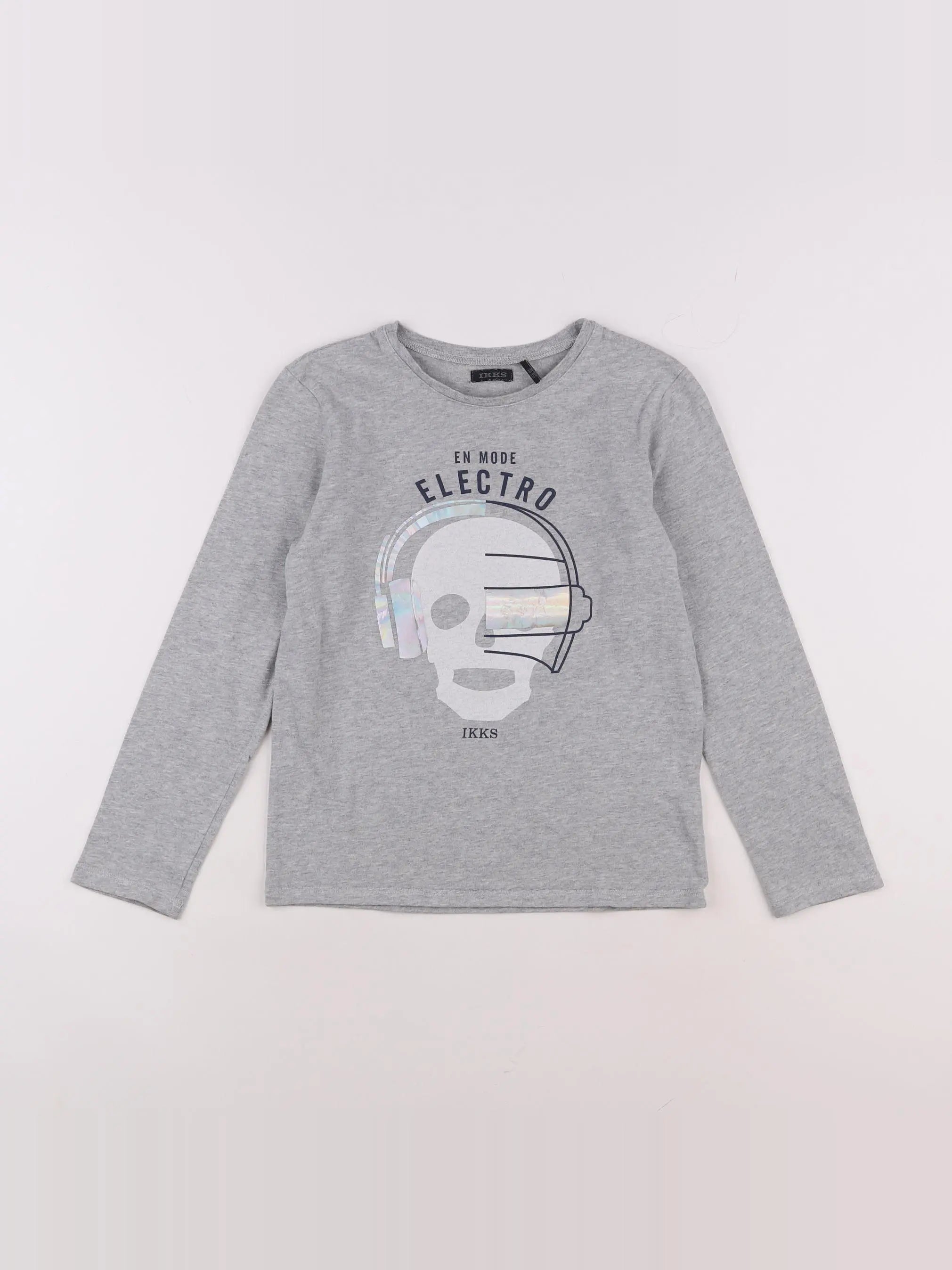 IKKS - tee-shirt gris - 8 ans