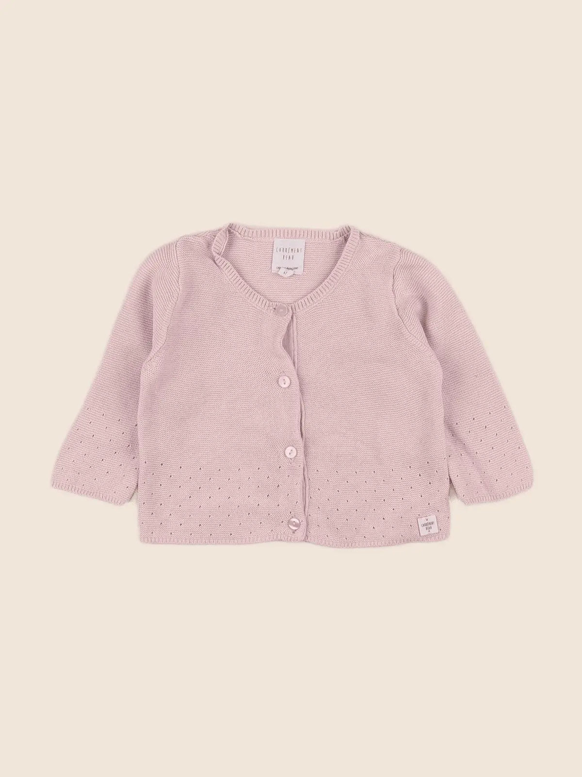 Carrément Beau - gilet rose - 6 mois