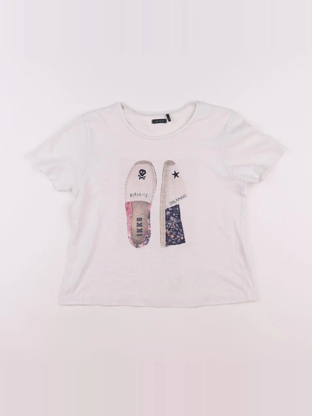 IKKS - tee-shirt blanc - 10 ans