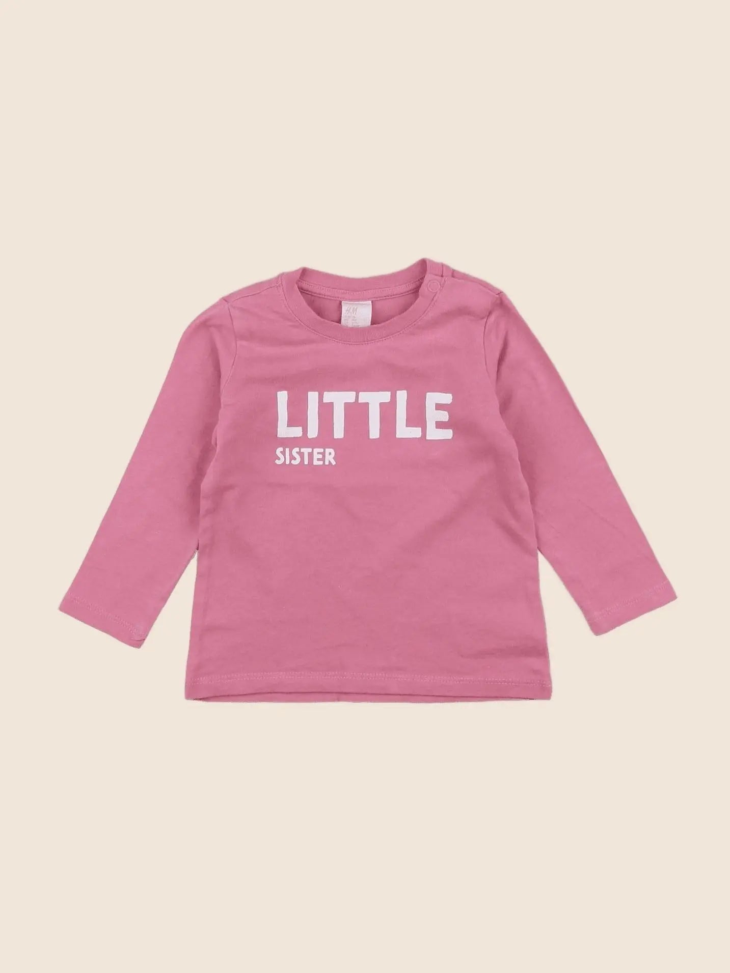 H&M - tee-shirt rose - 6/9 mois