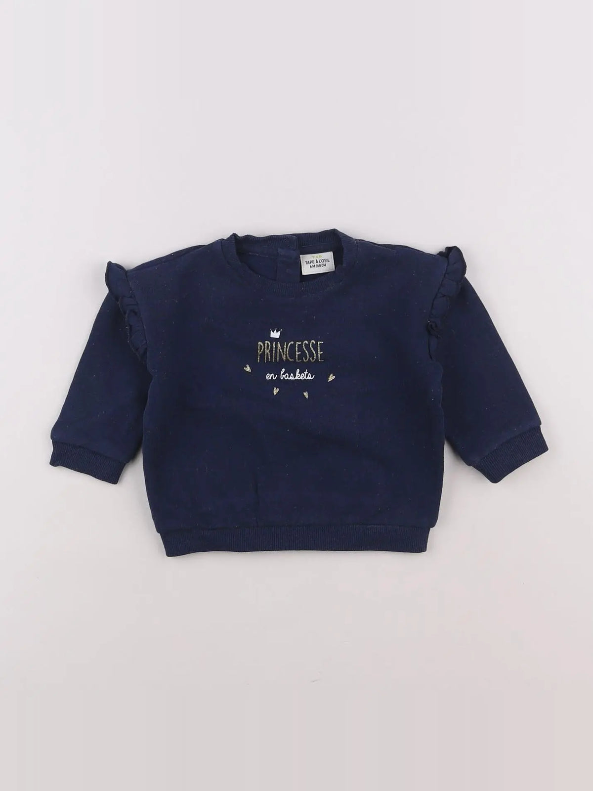 Tape à l'oeil - sweat bleu - 6 mois