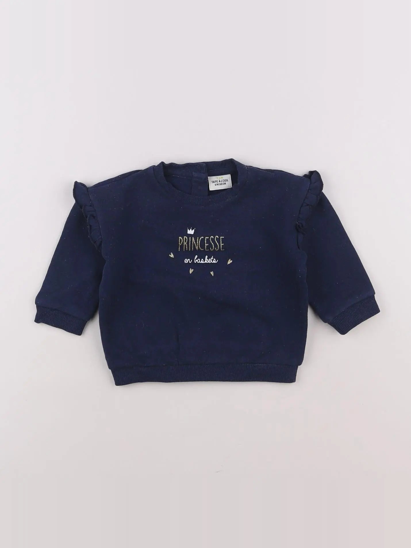 Tape à l'oeil - sweat bleu - 6 mois