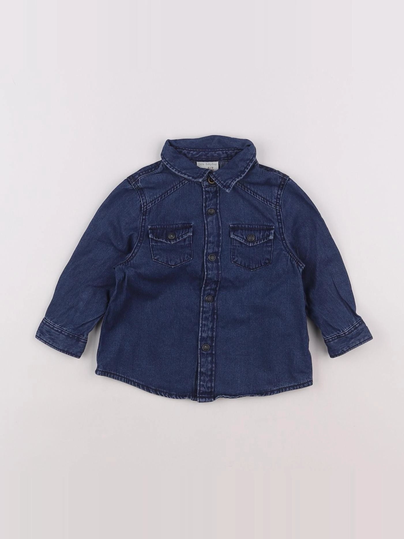 Zara - chemise bleu - 6/9 mois