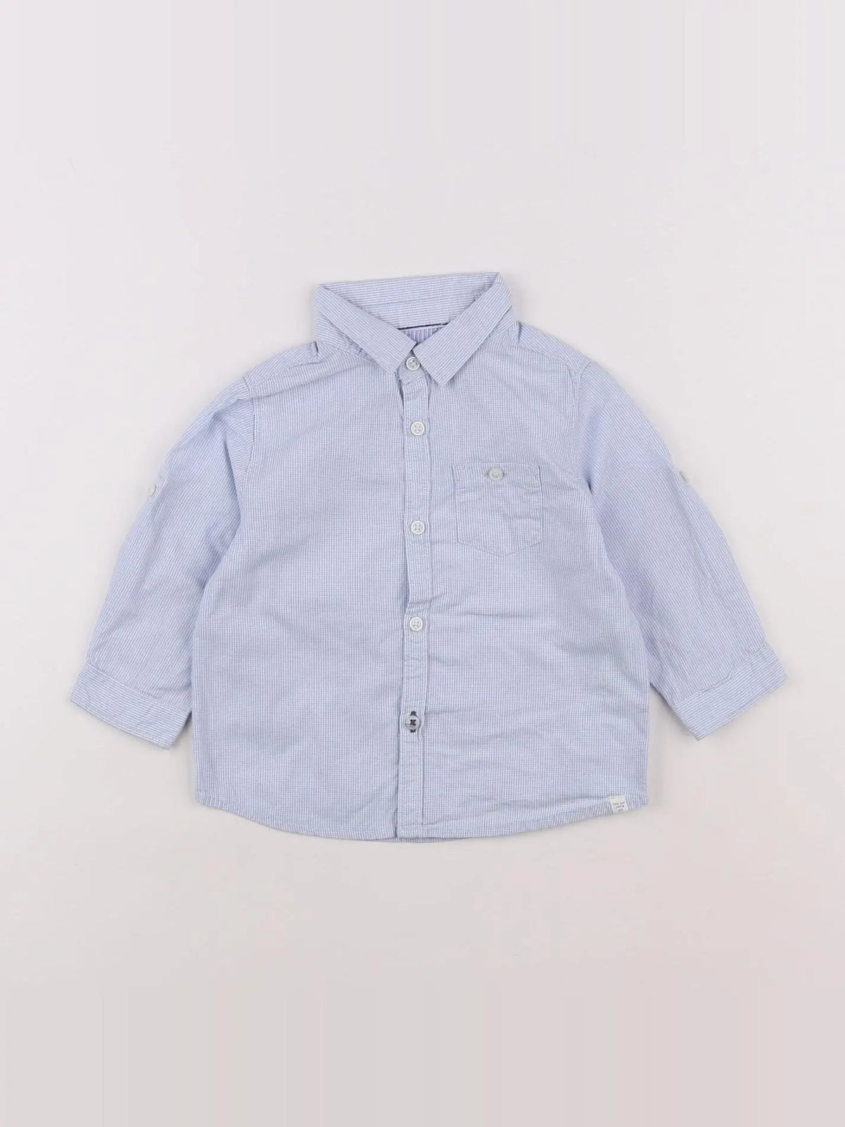 Zara - chemise bleu - 6/9 mois