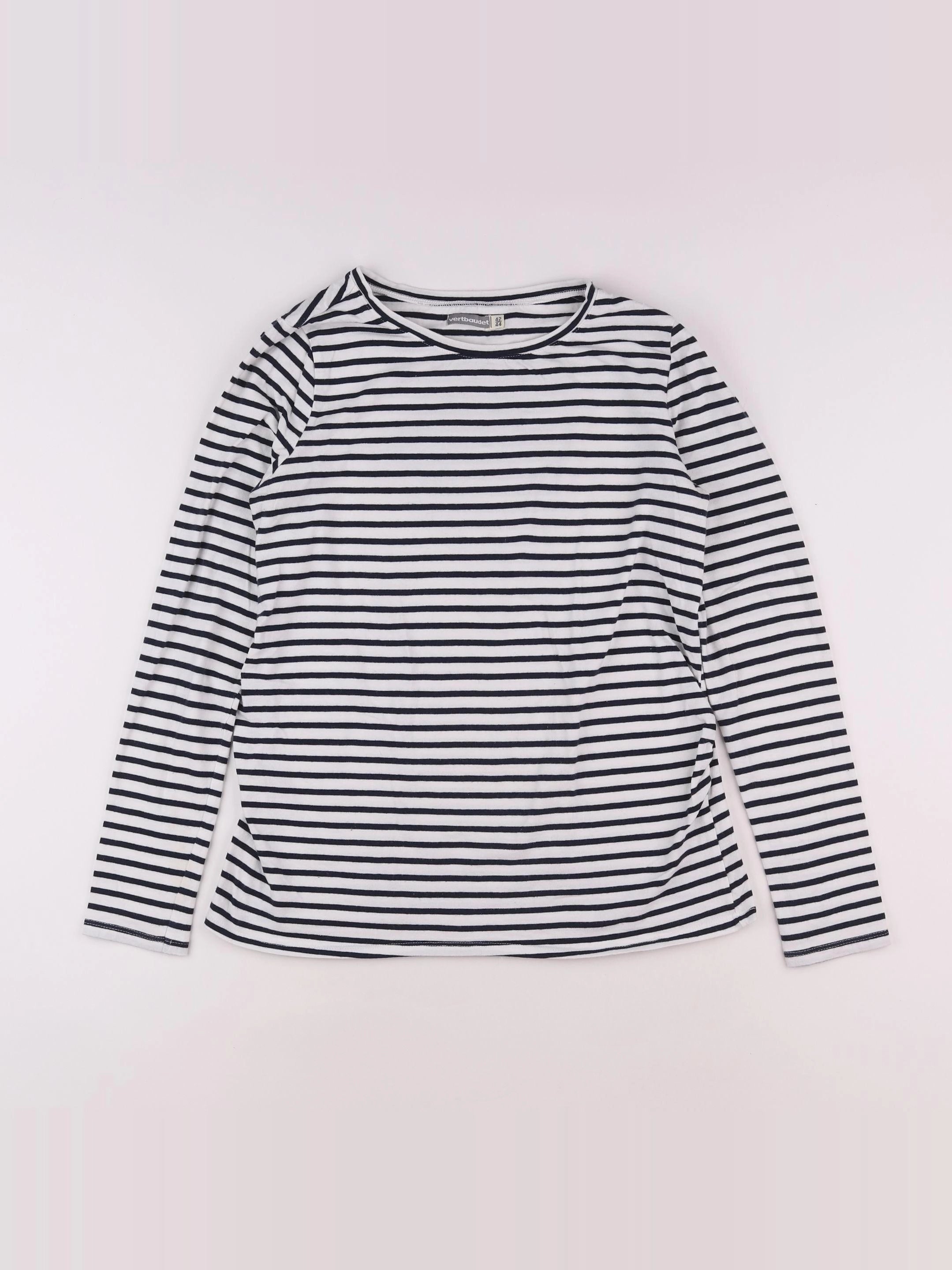 Vertbaudet - tee-shirt grossesse bleu, blanc - 42 à 44