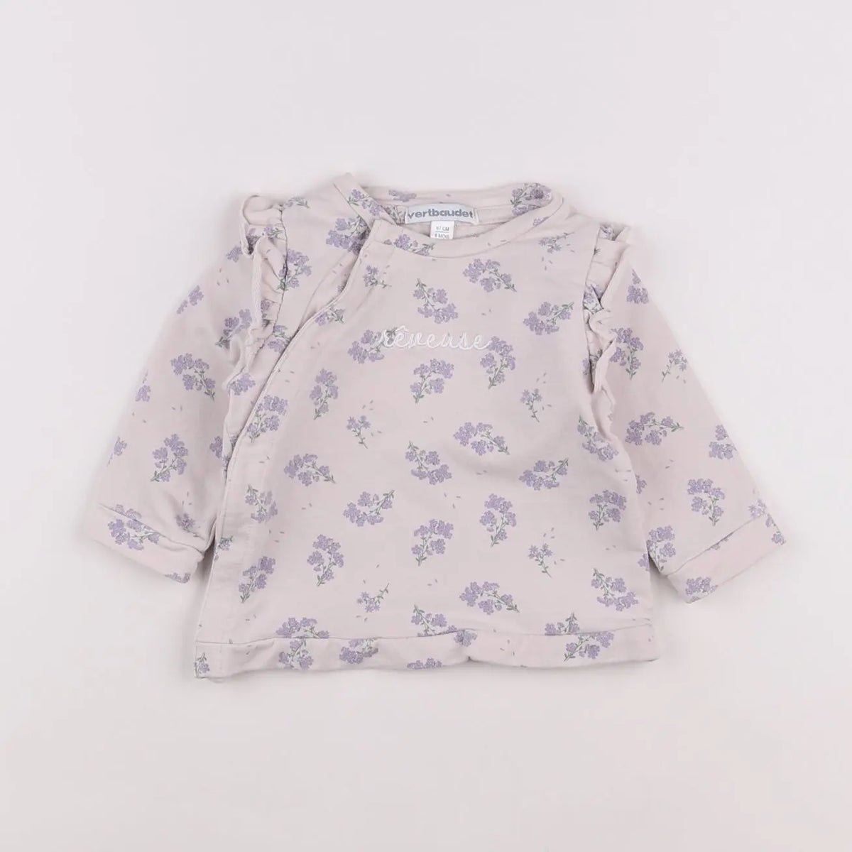 Vertbaudet - sweat rose - 6 mois