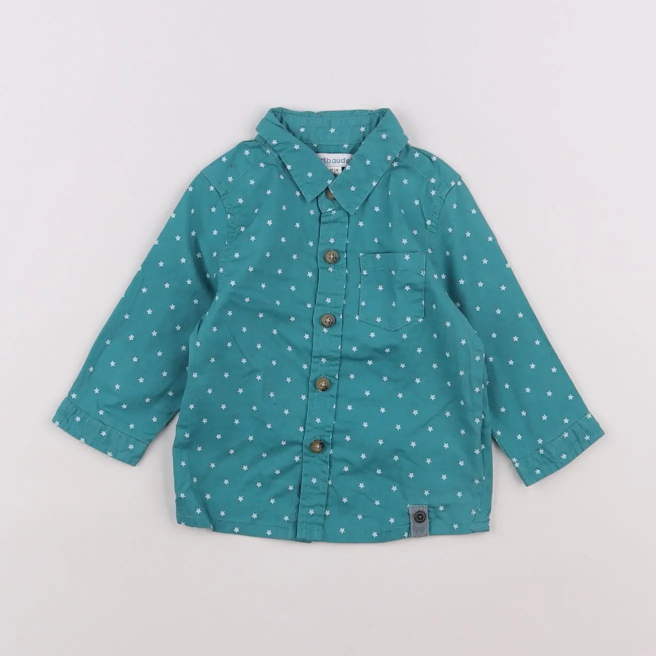 Vertbaudet - chemise vert - 6 mois